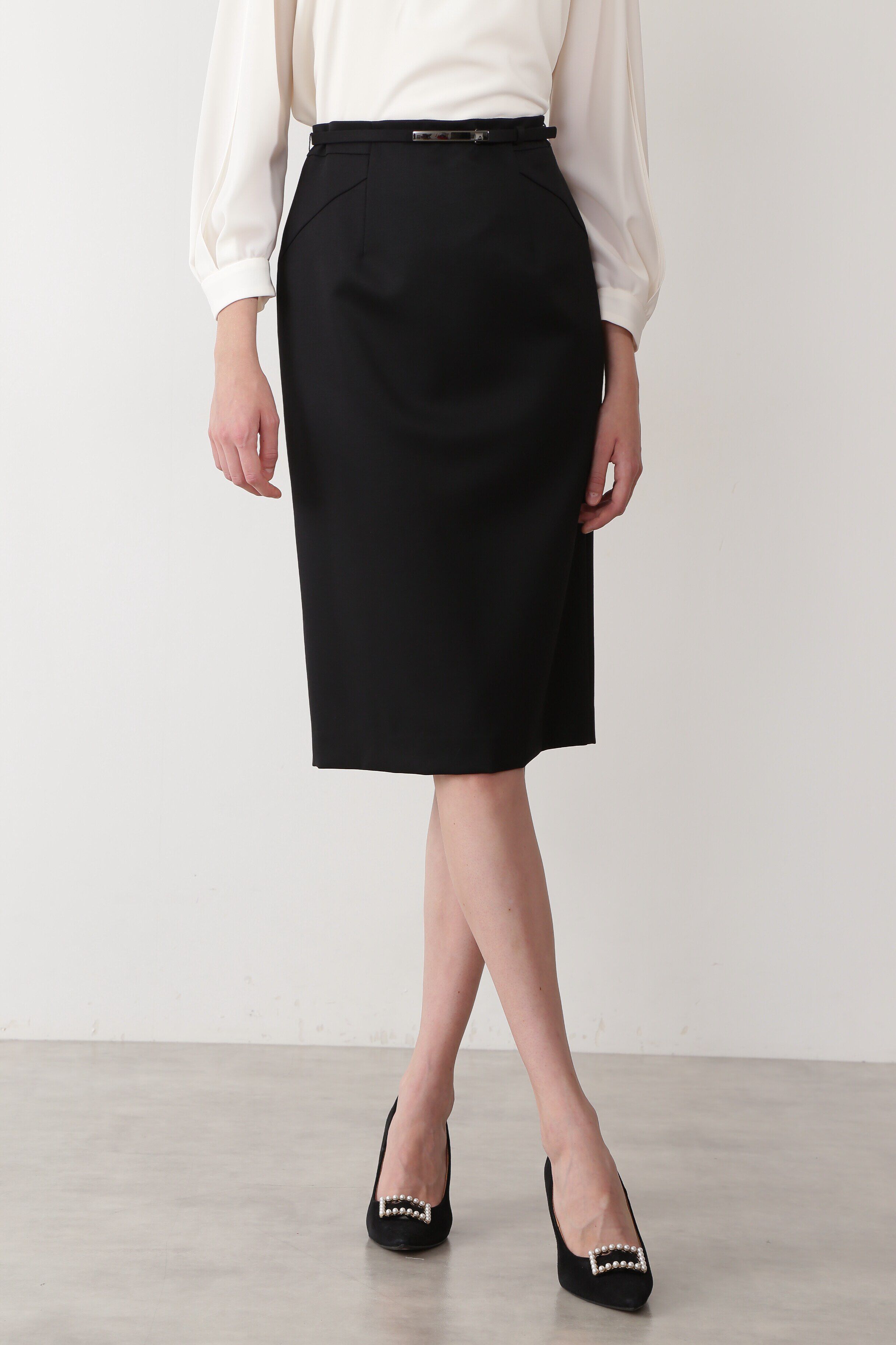  「◆ドライツイルタイトスカート」|スカート|ブラック