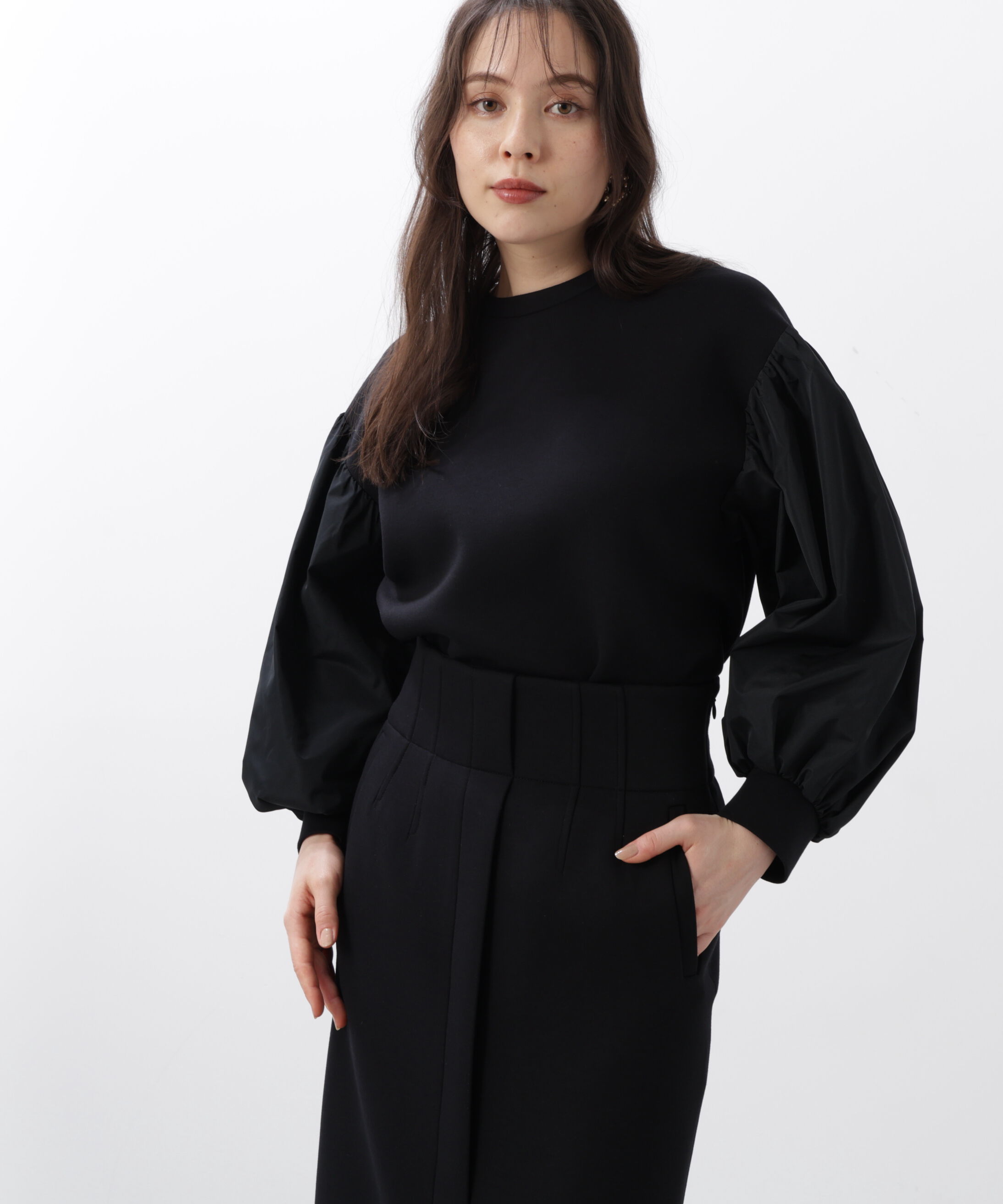  「◆タフタスリーブダンボールトップス」|シャツ・ブラウス|