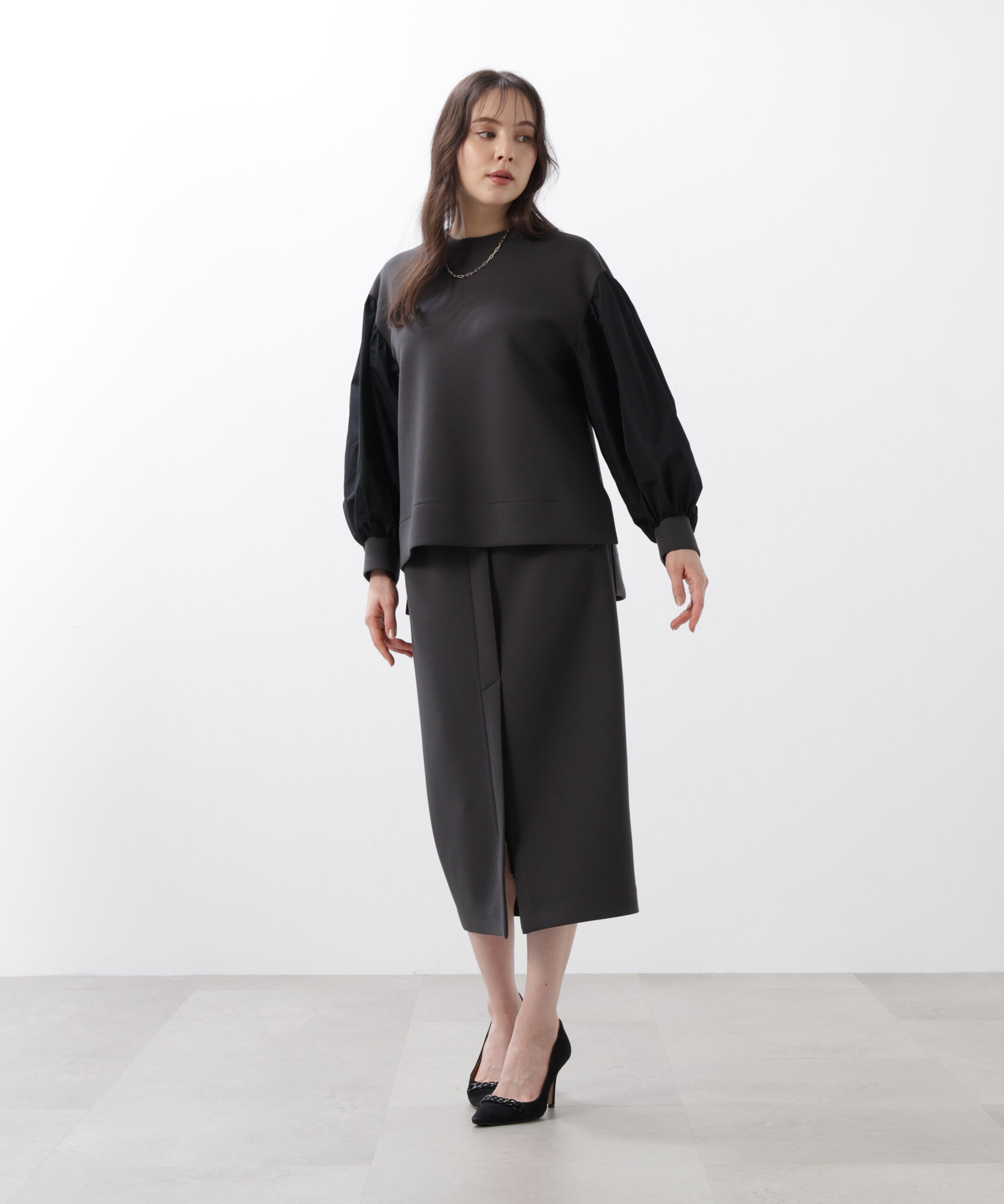  「◆タフタスリーブダンボールトップス」|シャツ・ブラウス|