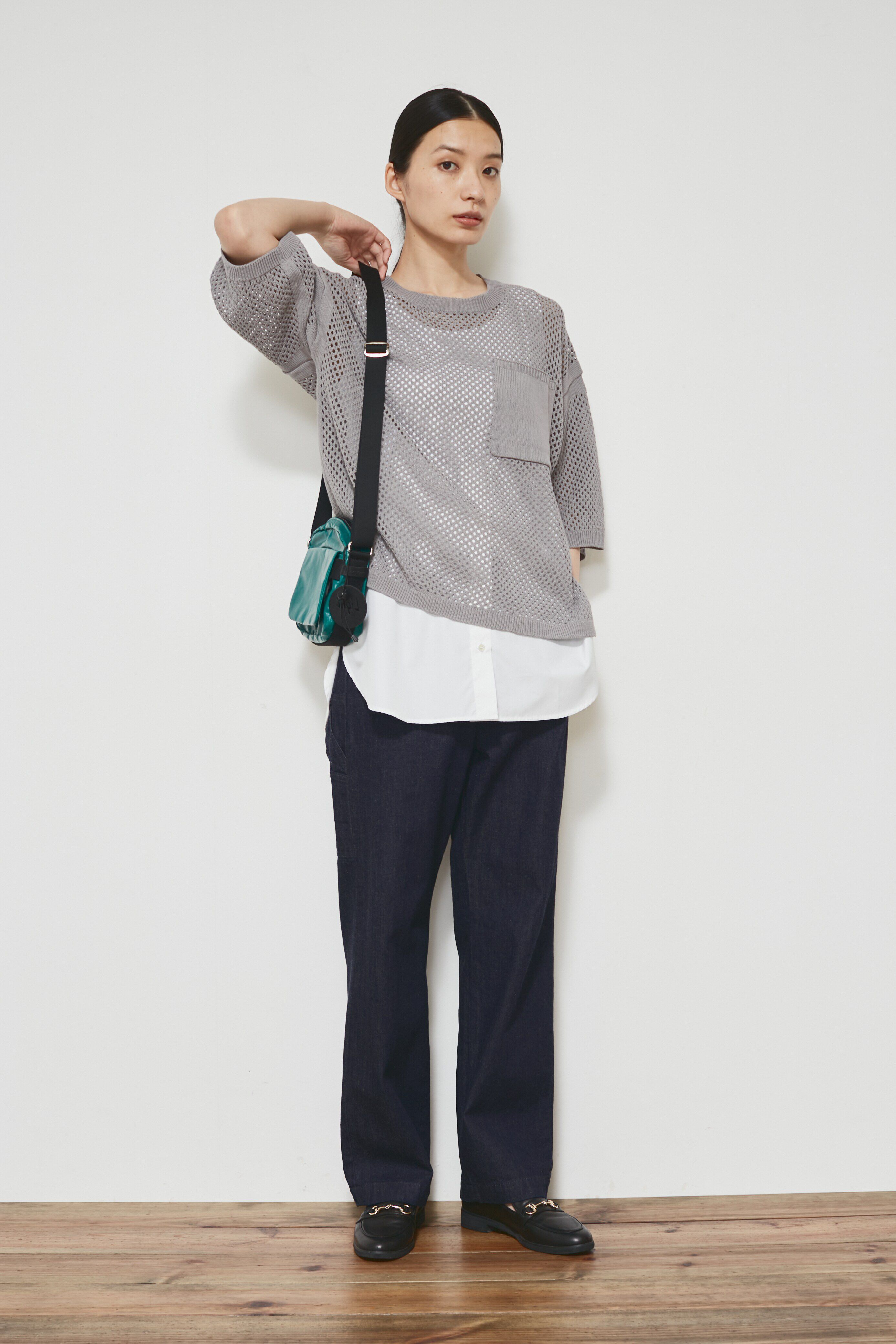  「布帛ドッキングノースリカットソー」|Tシャツ・カットソー|