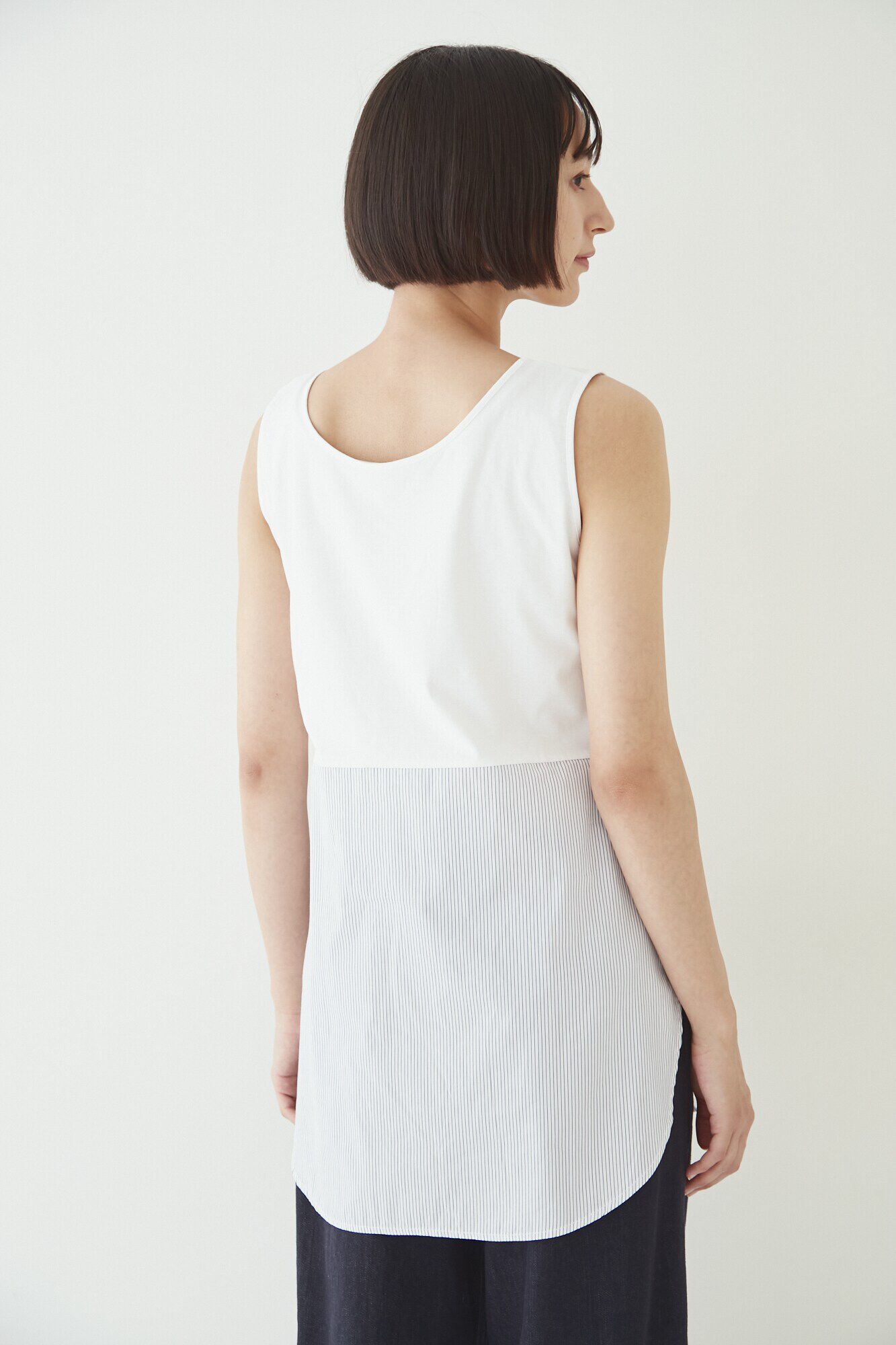  「布帛ドッキングノースリカットソー」|Tシャツ・カットソー|