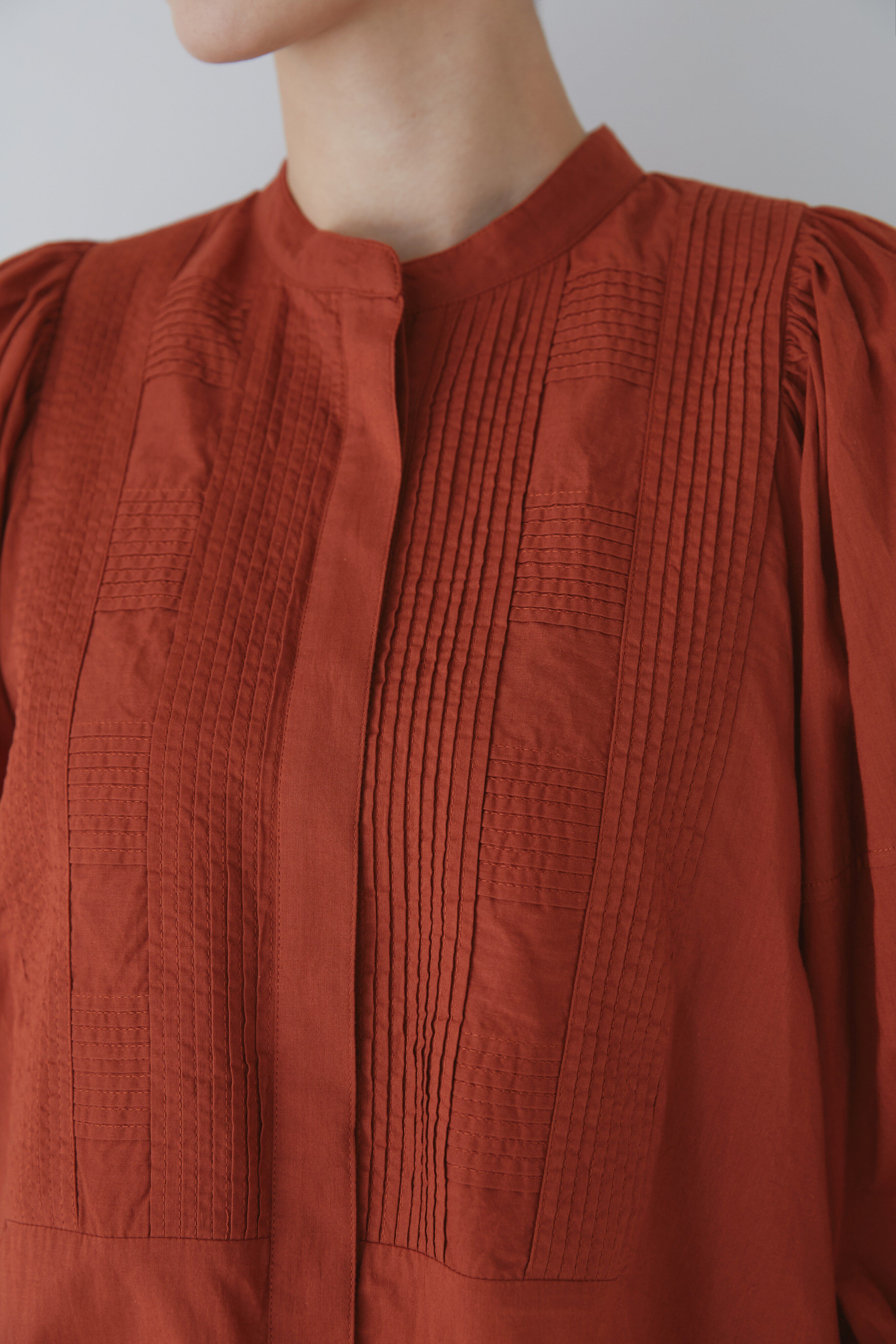  「◆フロントピンタックロングブラウス」|シャツ・ブラウス|