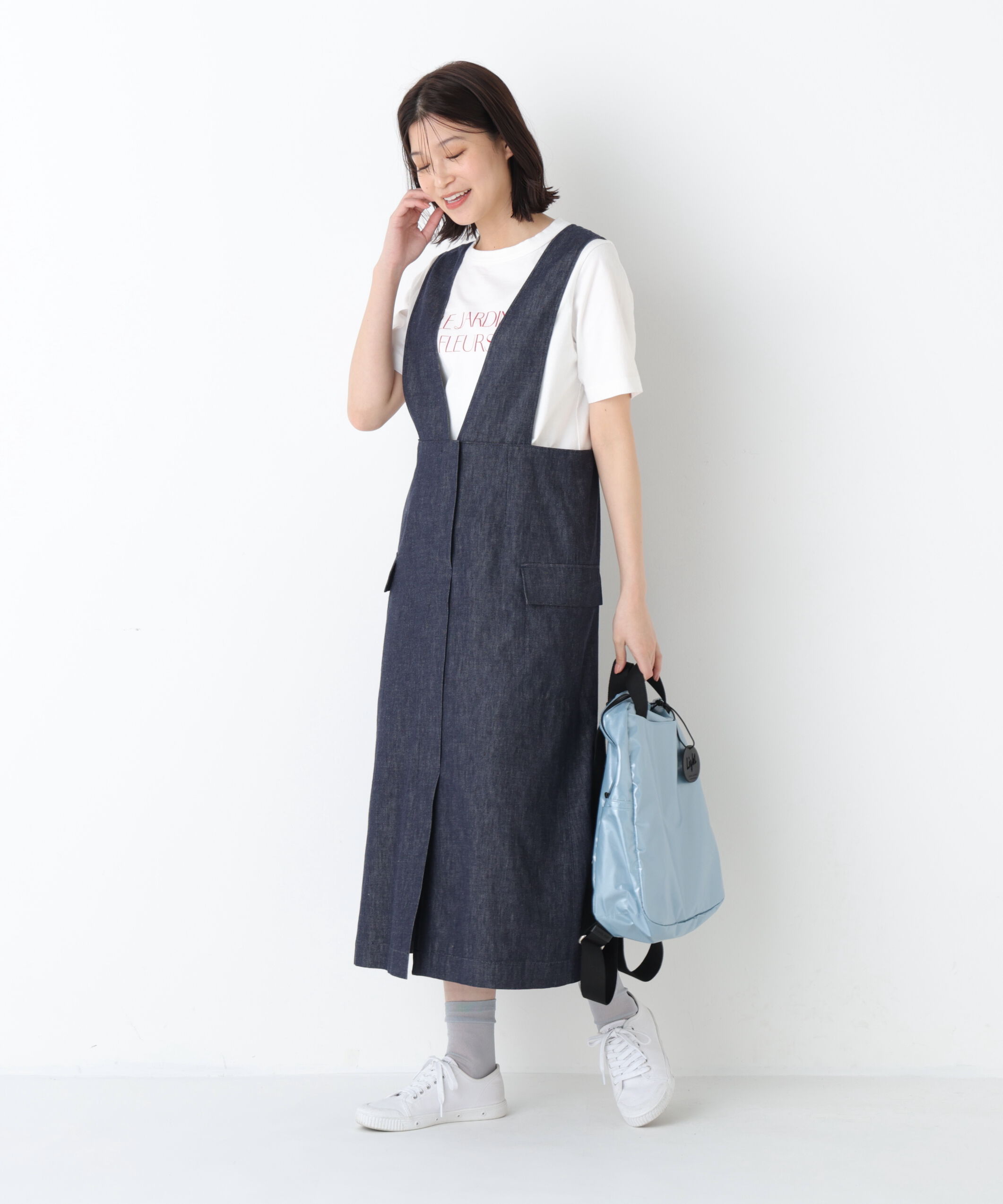  「◆《ウォッシャブル》ライトオンスデニムジャンスカ」|ワンピース|