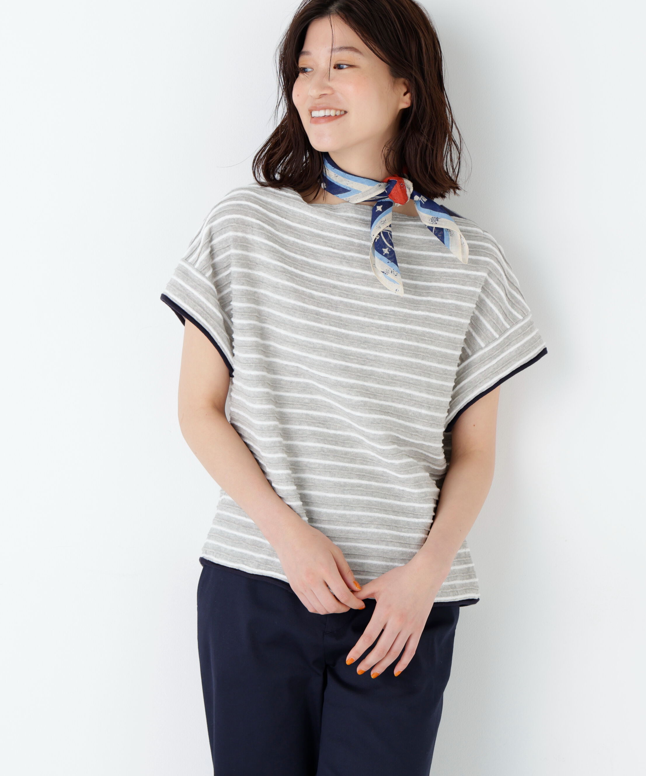  「≪ＮＡＴＩＣコラボ≫ロープボーダーカットソー」|Tシャツ・カットソー|