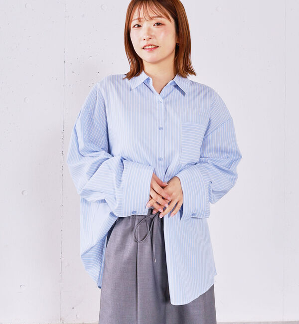 archives「ストライプミドルシャツ」|シャツ・ブラウス|