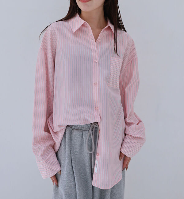 archives「ストライプミドルシャツ」|シャツ・ブラウス|PINK