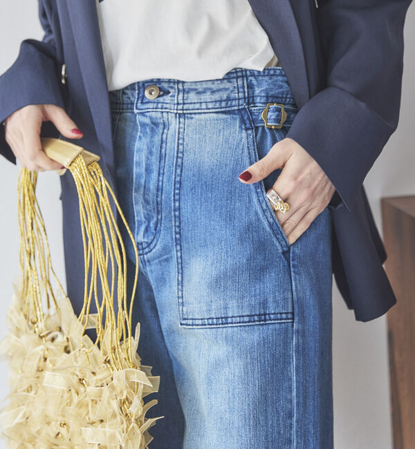 Doux archives「ワイドベイカーデニムパンツ」|デニム|