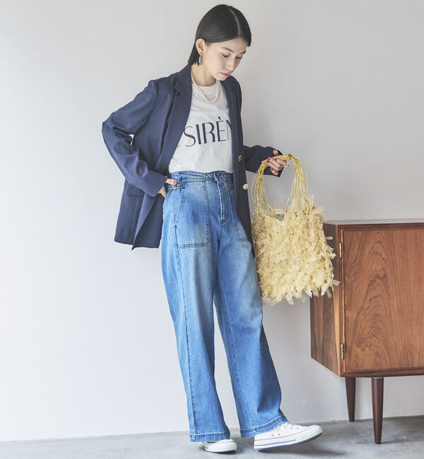 Doux archives「ワイドベイカーデニムパンツ」|デニム|