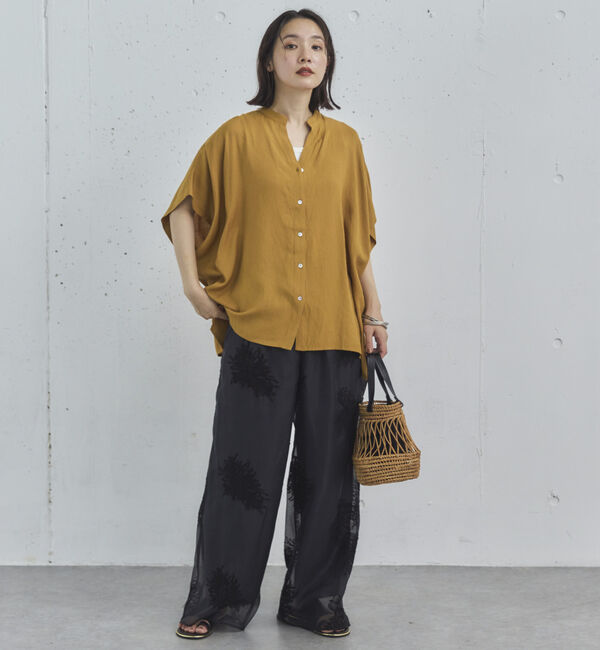 Doux archives「ウォッシャブルリネンライクスキッパープルオーバー／」|シャツ・ブラウス|