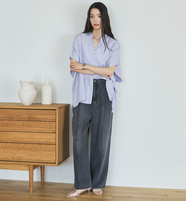 Doux archives「ウォッシャブルリネンライクスキッパープルオーバー／」|シャツ・ブラウス|