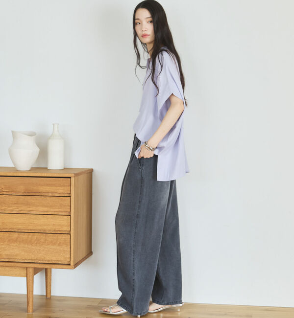 Doux archives「ウォッシャブルリネンライクスキッパープルオーバー／」|シャツ・ブラウス|