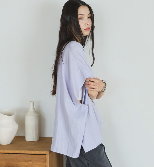 Doux archives「ウォッシャブルリネンライクスキッパープルオーバー／」|シャツ・ブラウス|