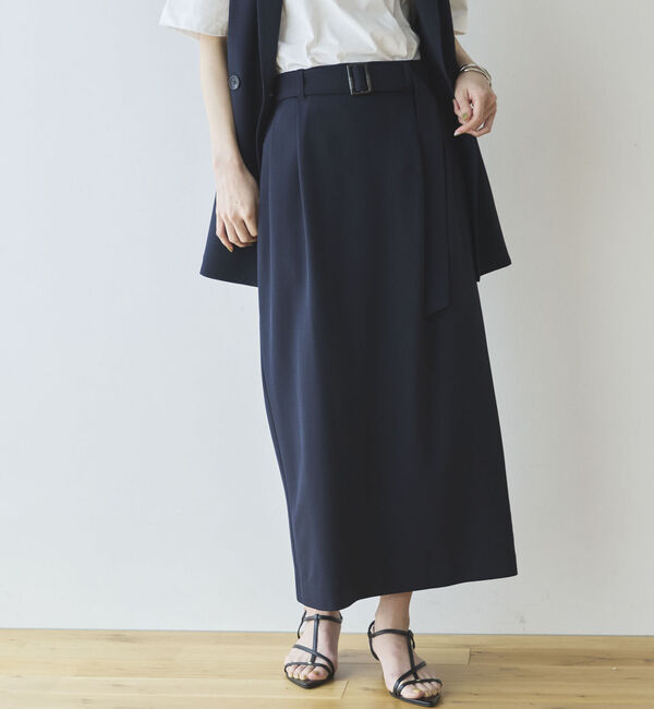 Doux archives「【多機能麻調合繊】タイトスカート」|スカート|