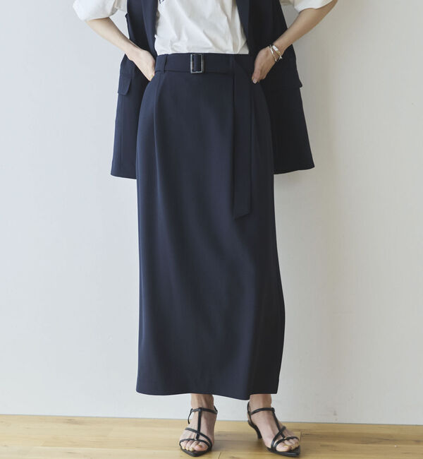 Doux archives「【多機能麻調合繊】タイトスカート」|スカート|