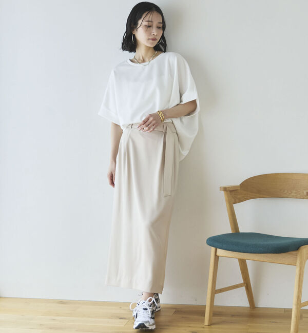 Doux archives「【多機能麻調合繊】タイトスカート」|スカート|