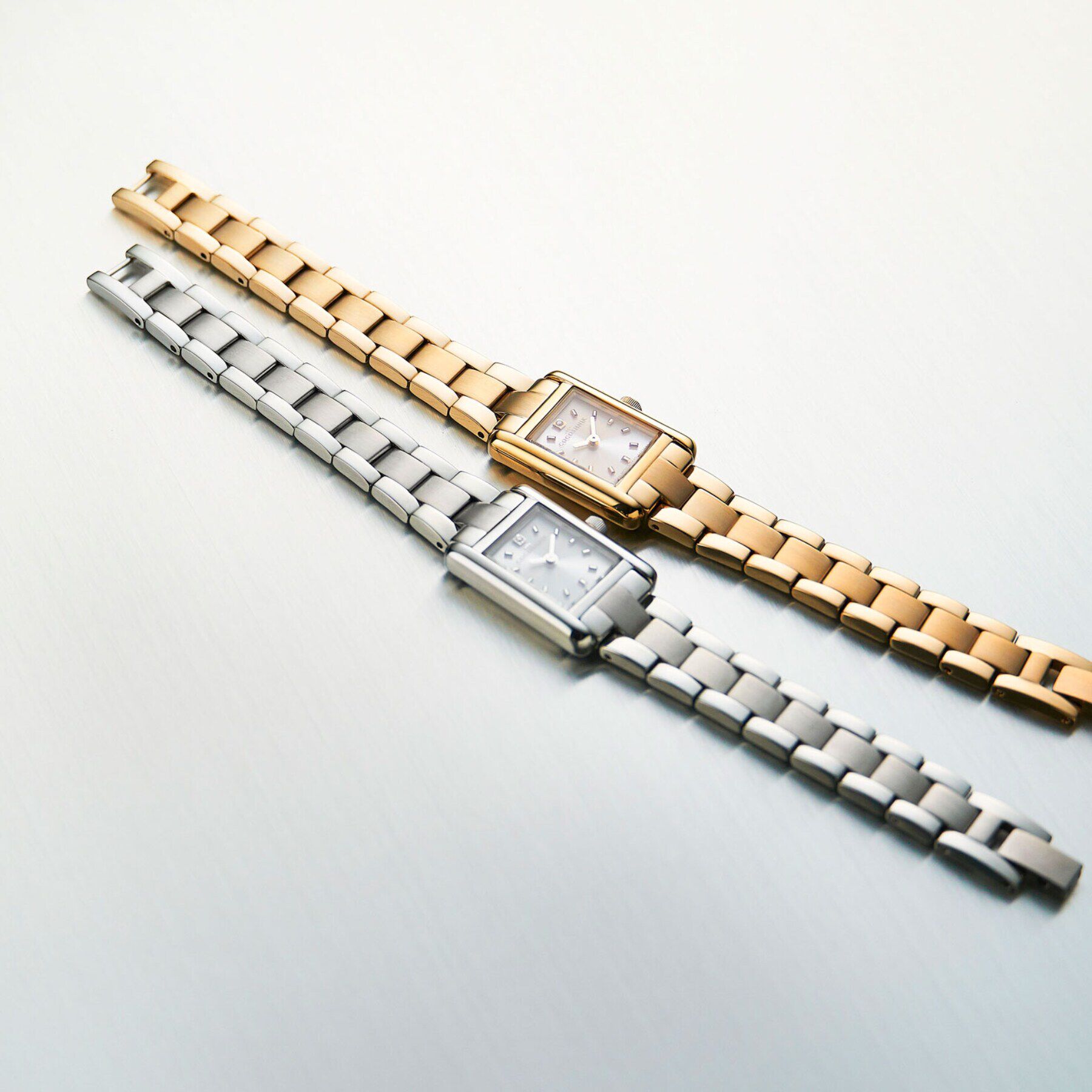 COCOSHNIK「RGスクエアメタルバンド ウォッチ（ベージュ旭光ダイヤモンド）」|腕時計|