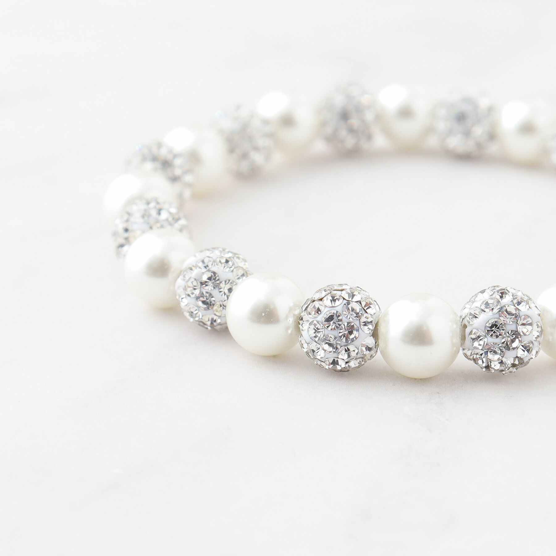 SHOO･LA･RUE「パヴェボールフェイクパールゴムブレス」|ブレスレット・バングル|