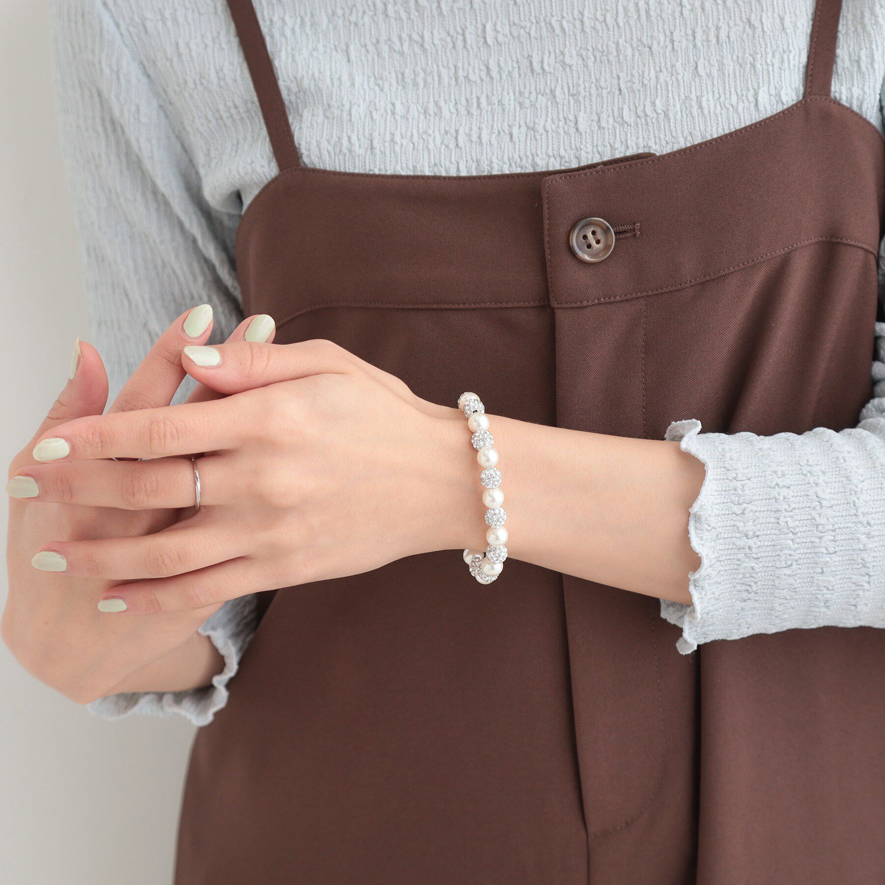 SHOO･LA･RUE「パヴェボールフェイクパールゴムブレス」|ブレスレット・バングル|