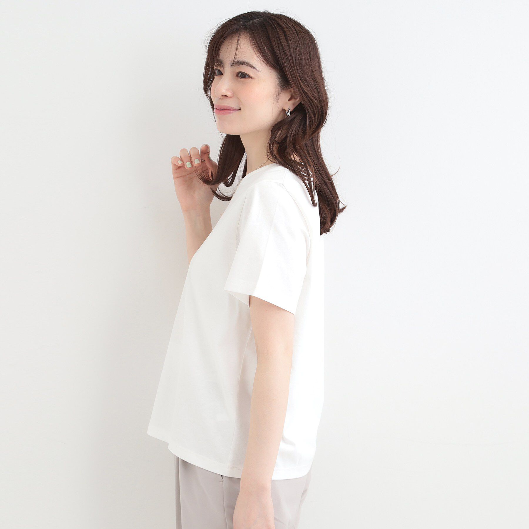 SHOO･LA･RUE「【S-LL/プチプラ/柄が選べる】上品プリントTシャツ」|Tシャツ・カットソー|