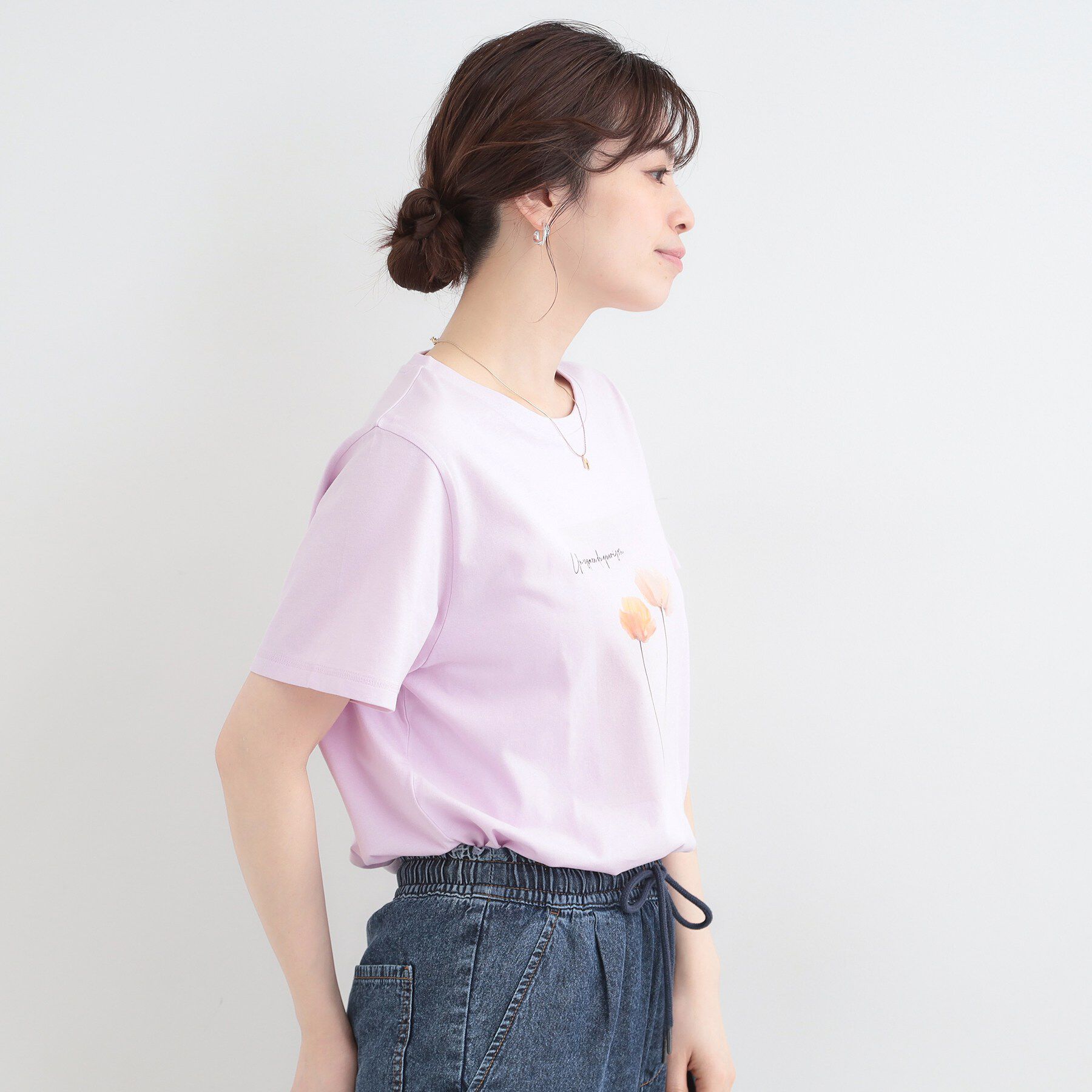 SHOO･LA･RUE「【S-LL/プチプラ/柄が選べる】上品プリントTシャツ」|Tシャツ・カットソー|