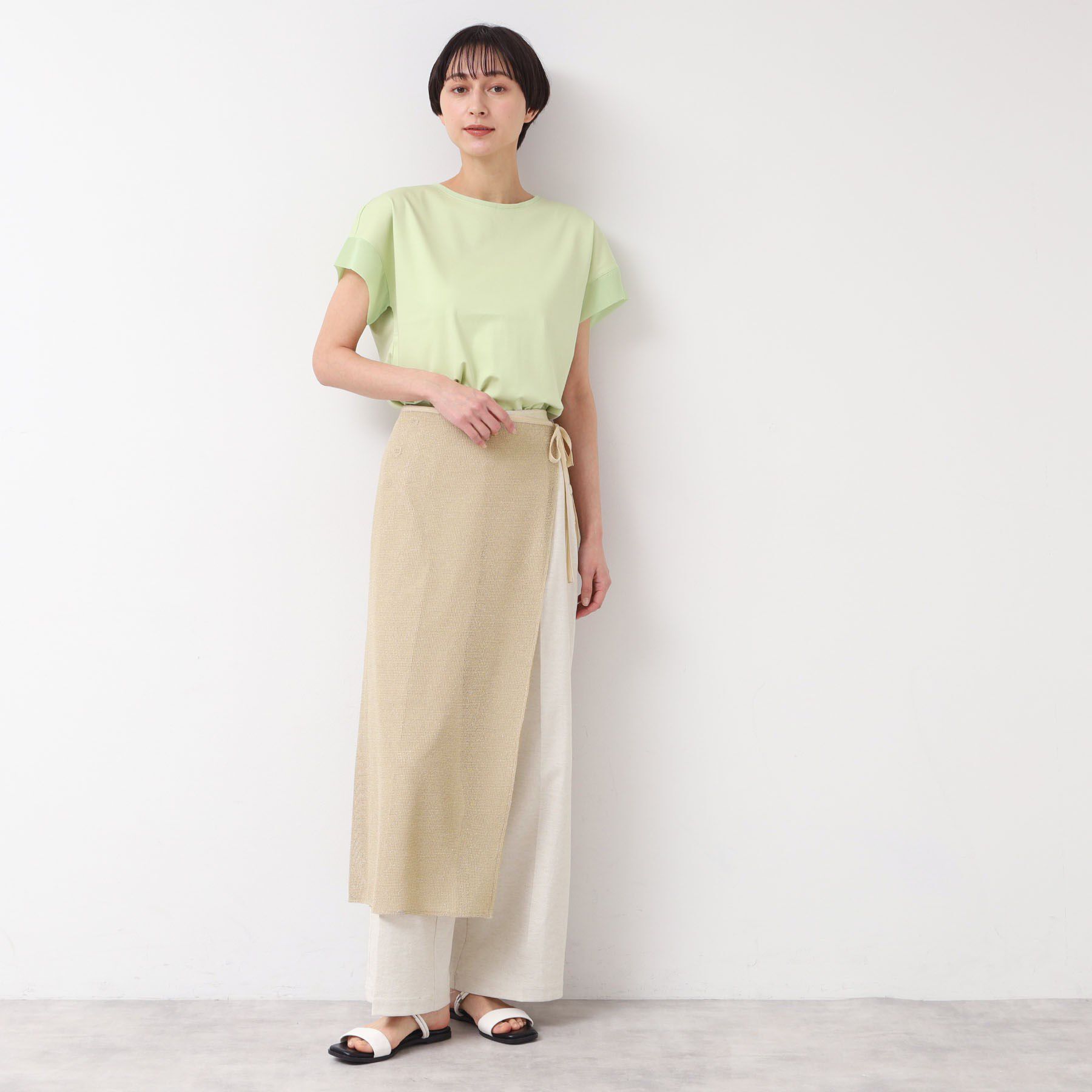 Dessin「【洗える】ラメ入りメッシュ巻きスカート」|スカート|