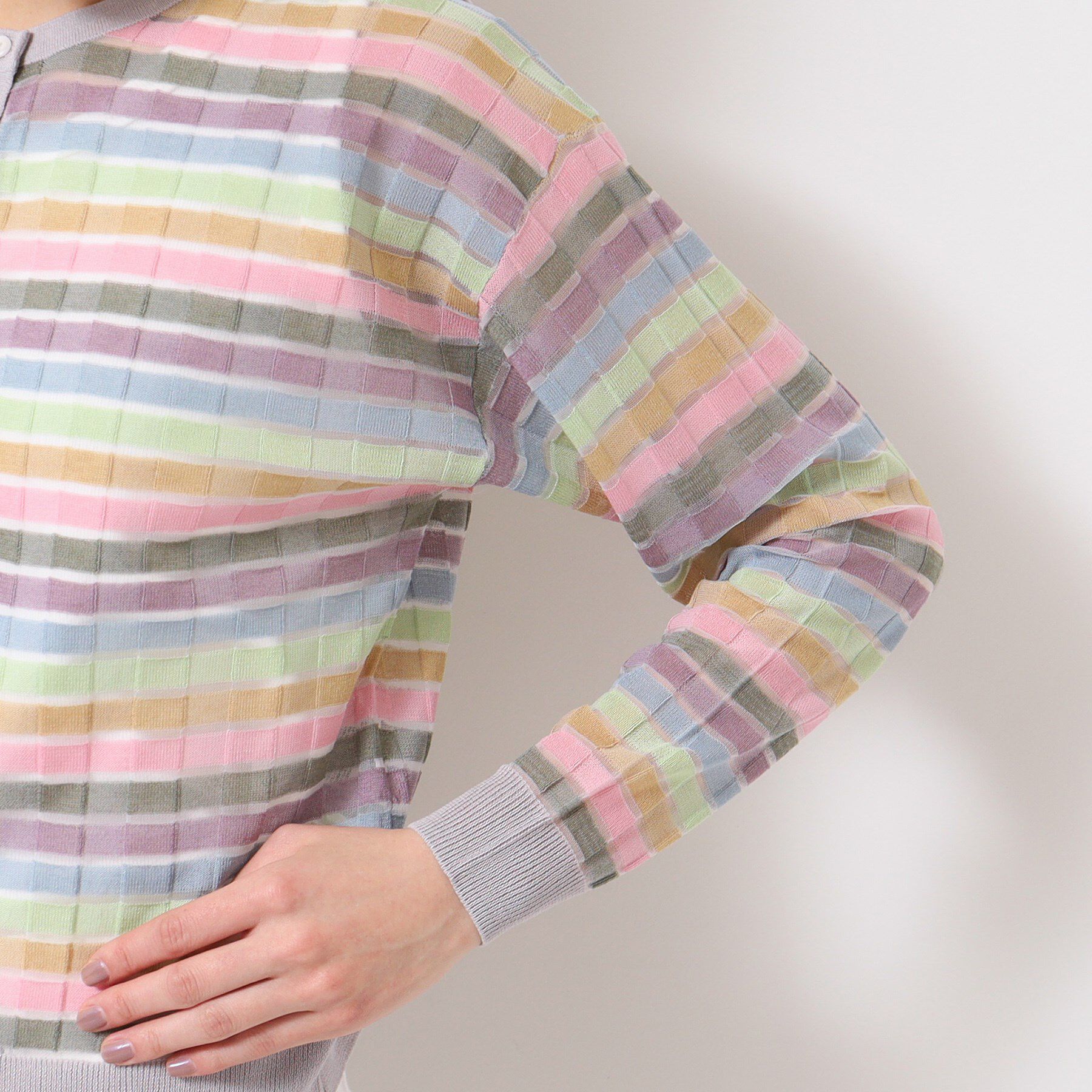 Dessin「【洗える】シアーボーダーカーディガン（S～L）」|カーディガン|