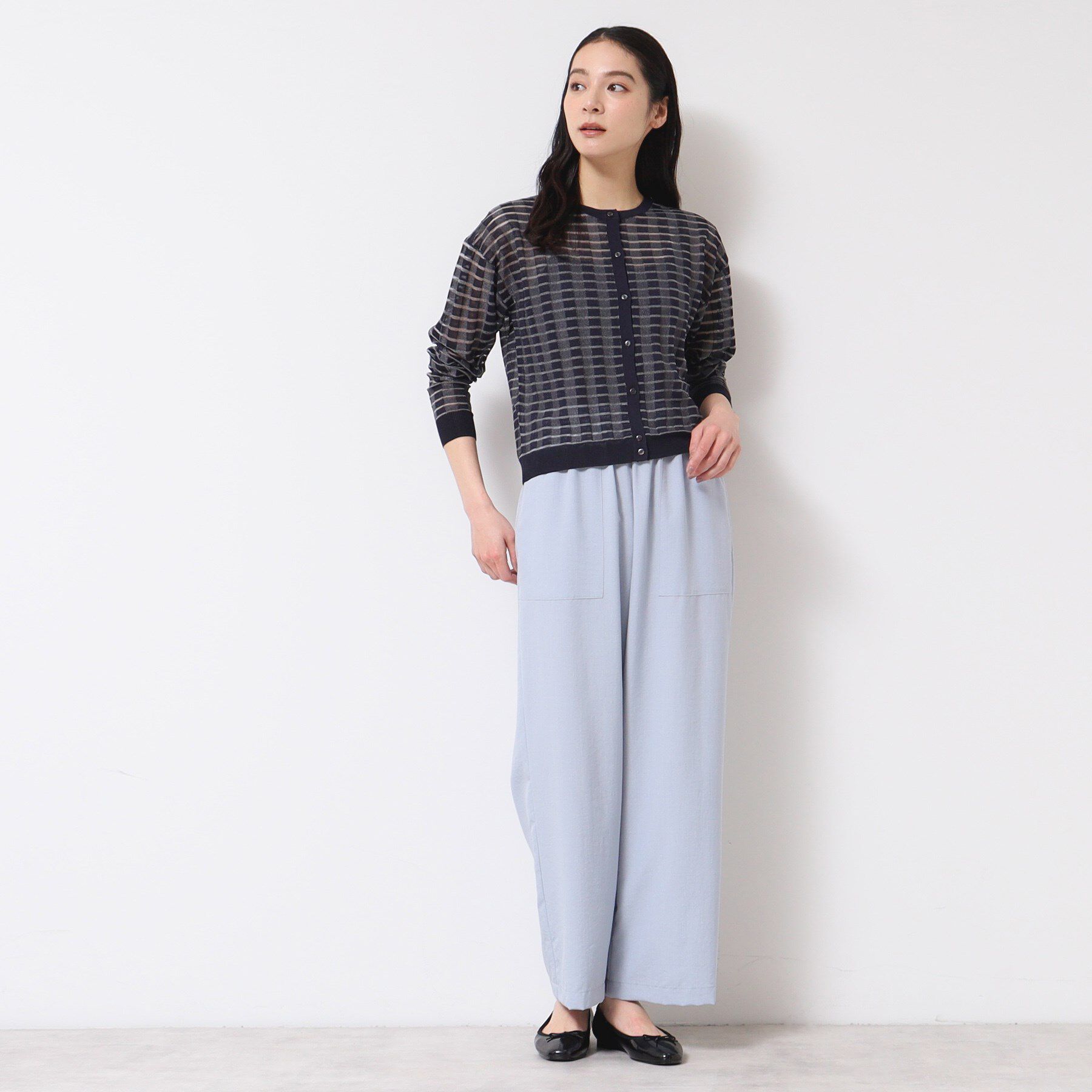 Dessin「【洗える】シアーボーダーカーディガン（S～L）」|カーディガン|