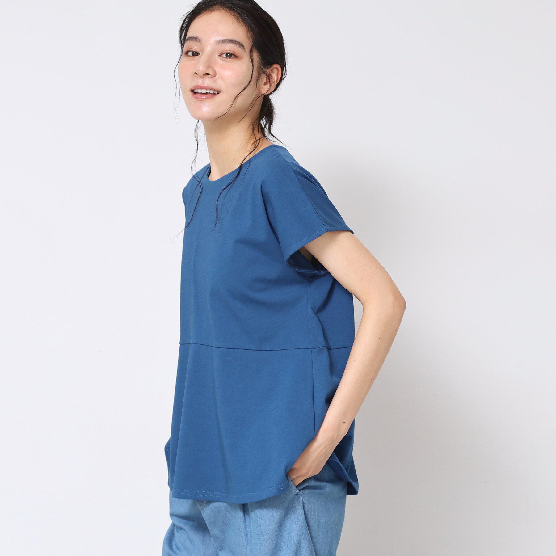 Dessin「◆【洗える】ペプラムチュニックカットソー（XS～L）」|Tシャツ・カットソー|