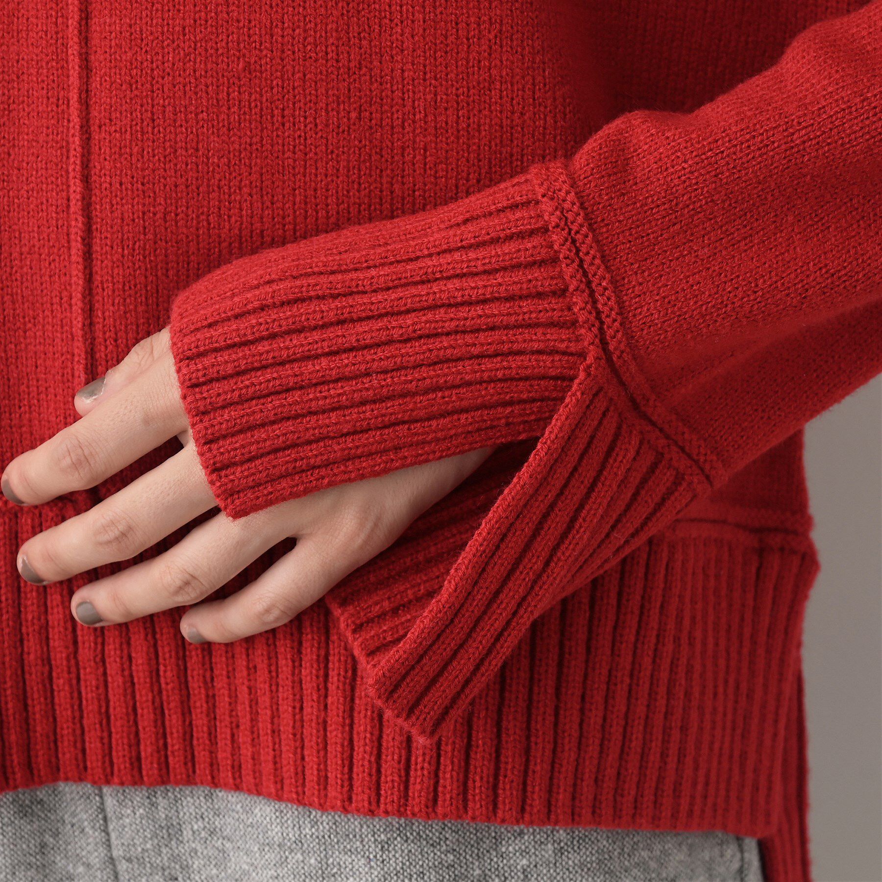 Dessin「【洗える】センタータックラインハイネックニット」|ニット・セーター|