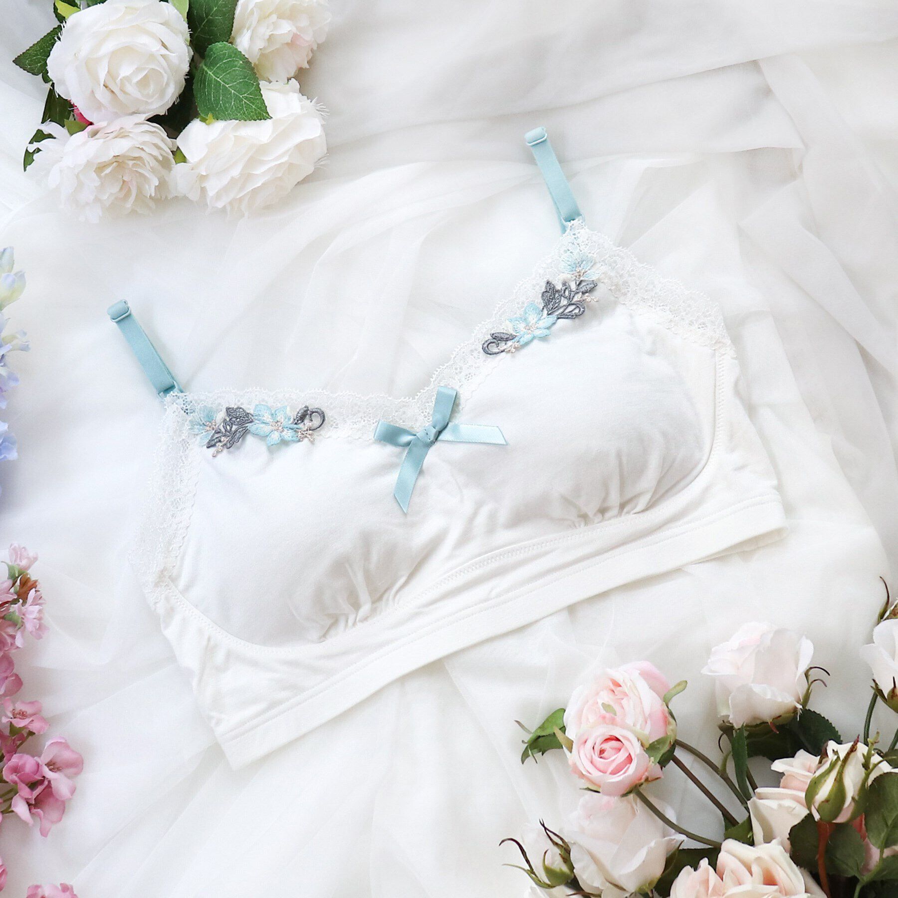 Risa Magli「ヴァレリー おやすみブラ」|インナー|ミント(020)