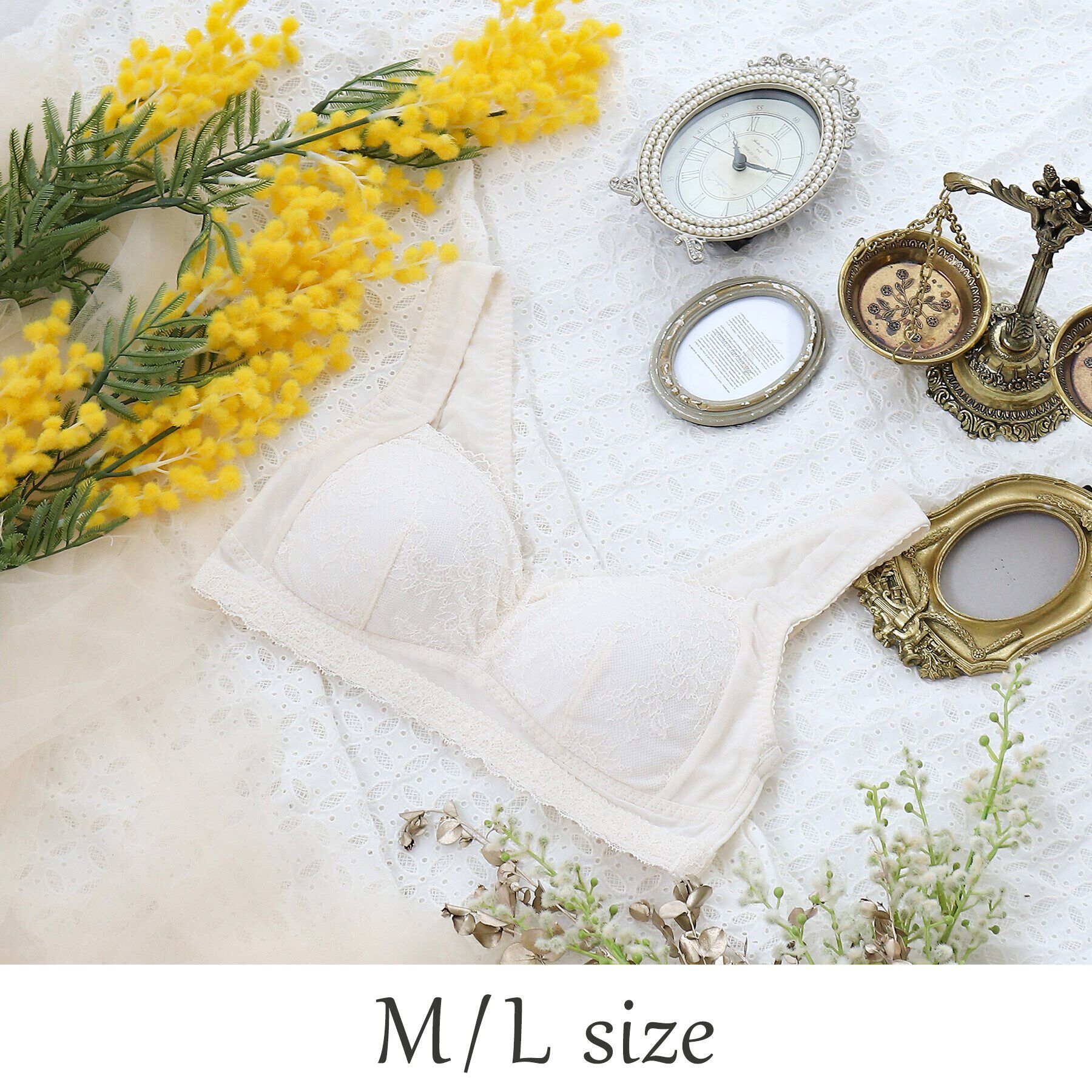 Risa Magli「◆シャンタル おやすみブラ」|インナー|アイボリー(004)