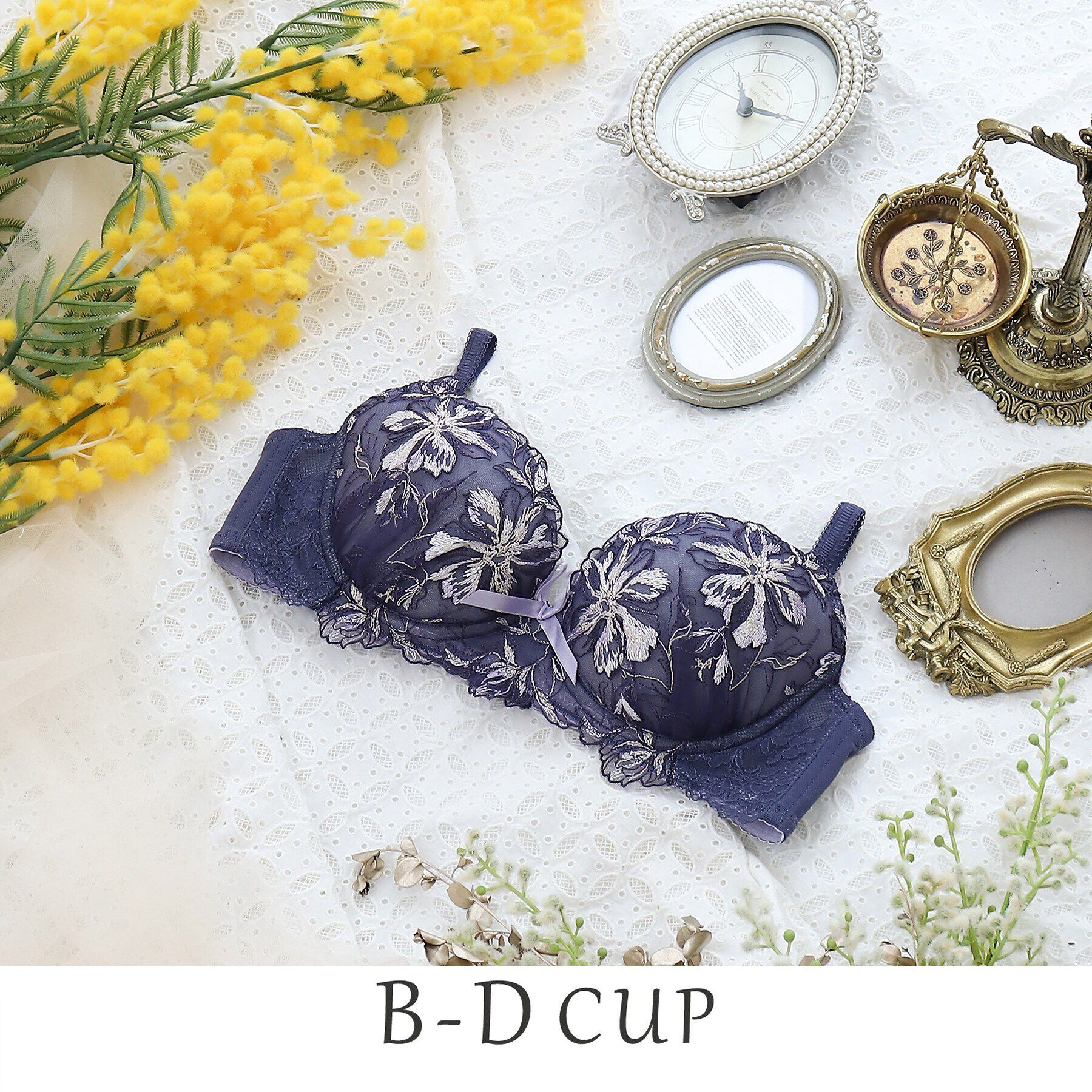 Risa Magli「シャンタル ブラジャー」|インナー|ネイビー(093)