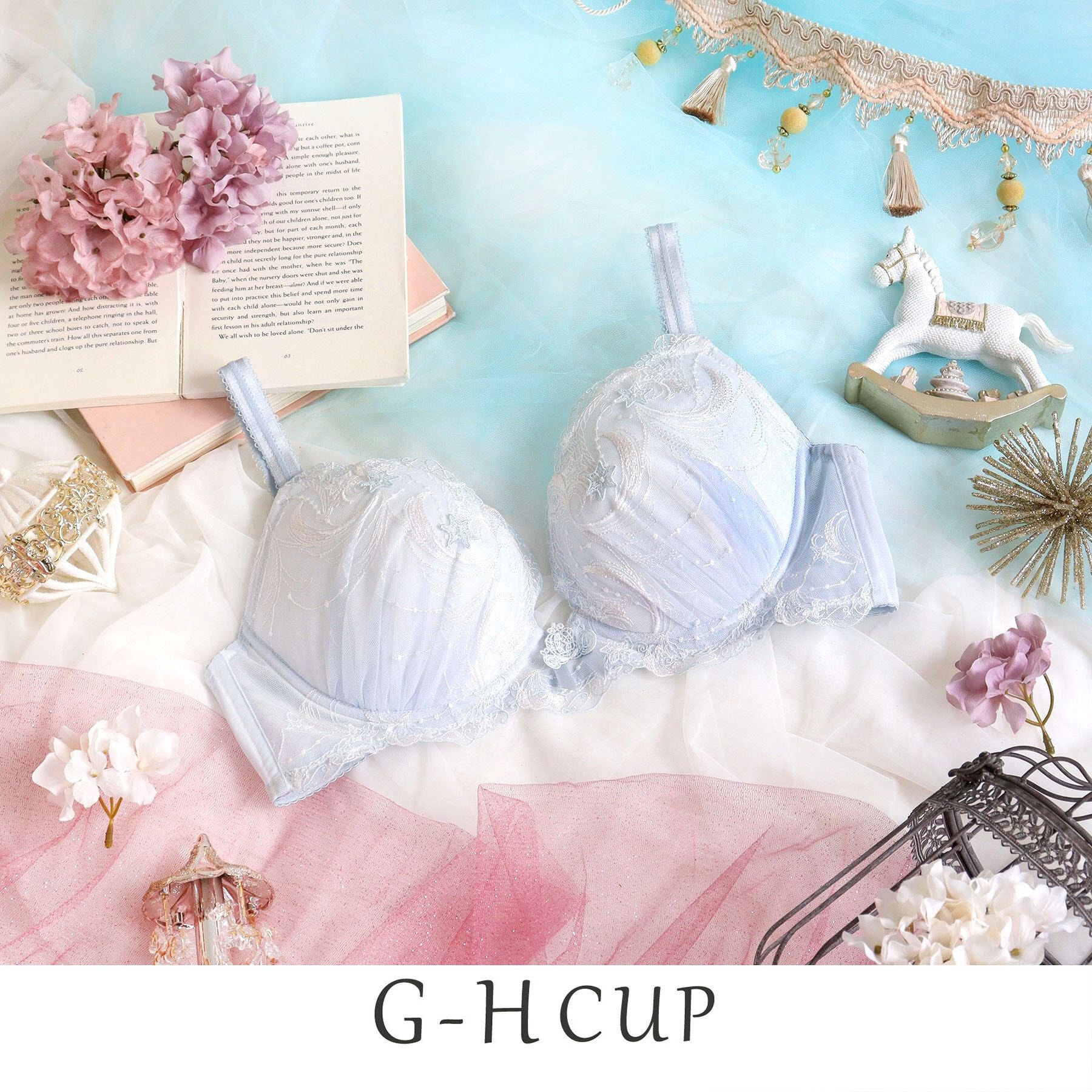 Risa Magli「ブラム ブラジャー（G-H）＜サイドすっきりタイプ＞」|インナー|サックスブルー(09