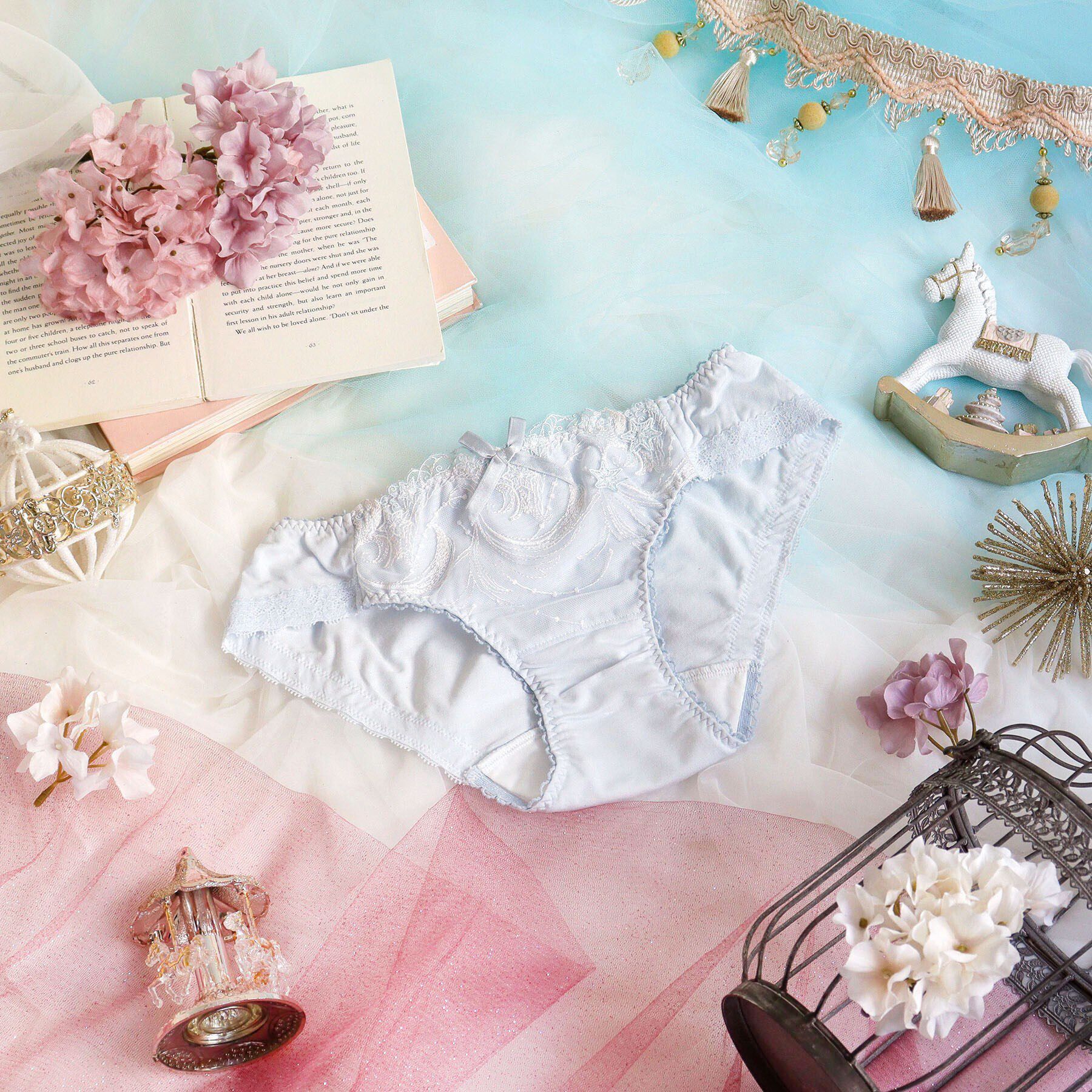 Risa Magli「ブラム サニタリーショーツ」|インナー|サックスブルー(09