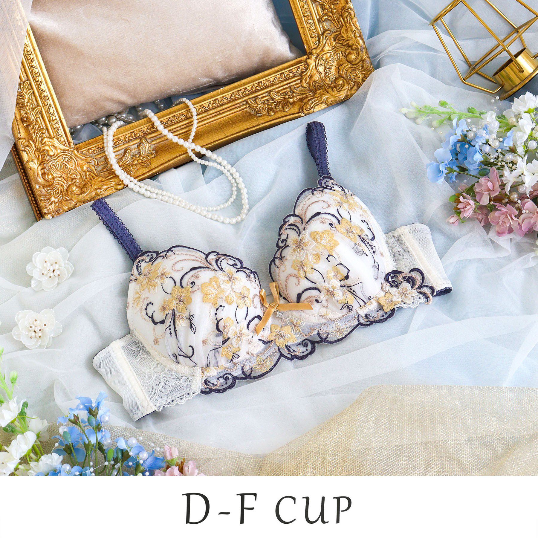 Risa Magli「アイシャ ブラジャー （D-F） ＜サイドシェイプ＞」|インナー|マスタード(033)