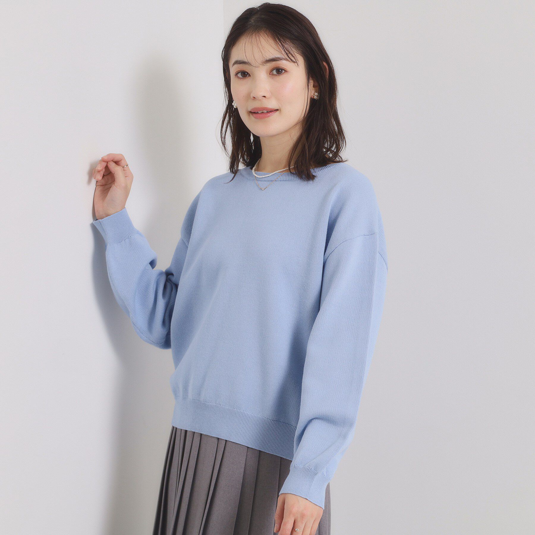 ITS&rsquo;DEMO「【洗濯機OK】スウェットライクニット」|ニット・セーター|