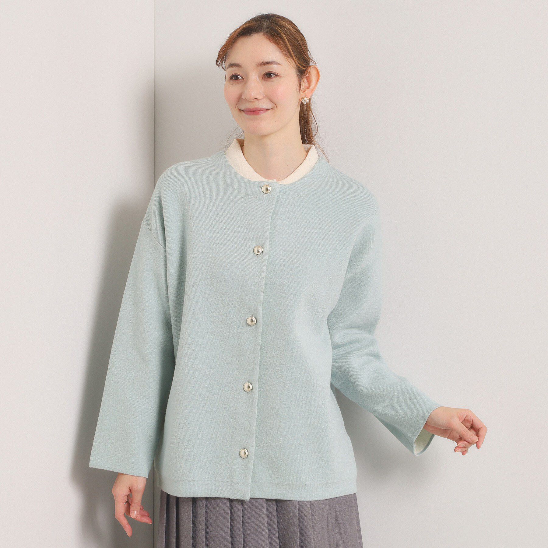 ITS&rsquo;DEMO「【手洗い可】Wフェイスニットコーディガン」|カーディガン|