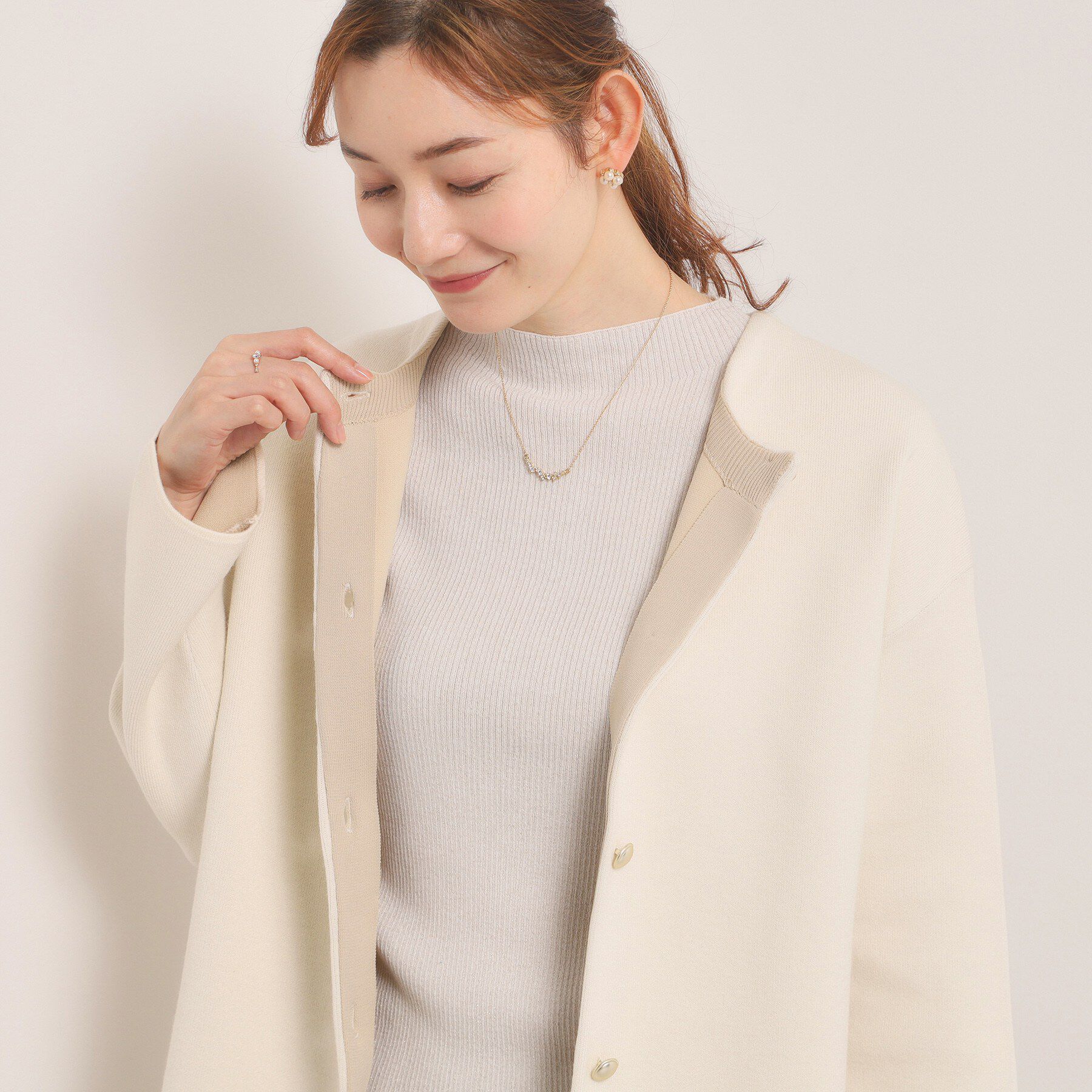 ITS&rsquo;DEMO「【手洗い可】Wフェイスニットコーディガン」|カーディガン|