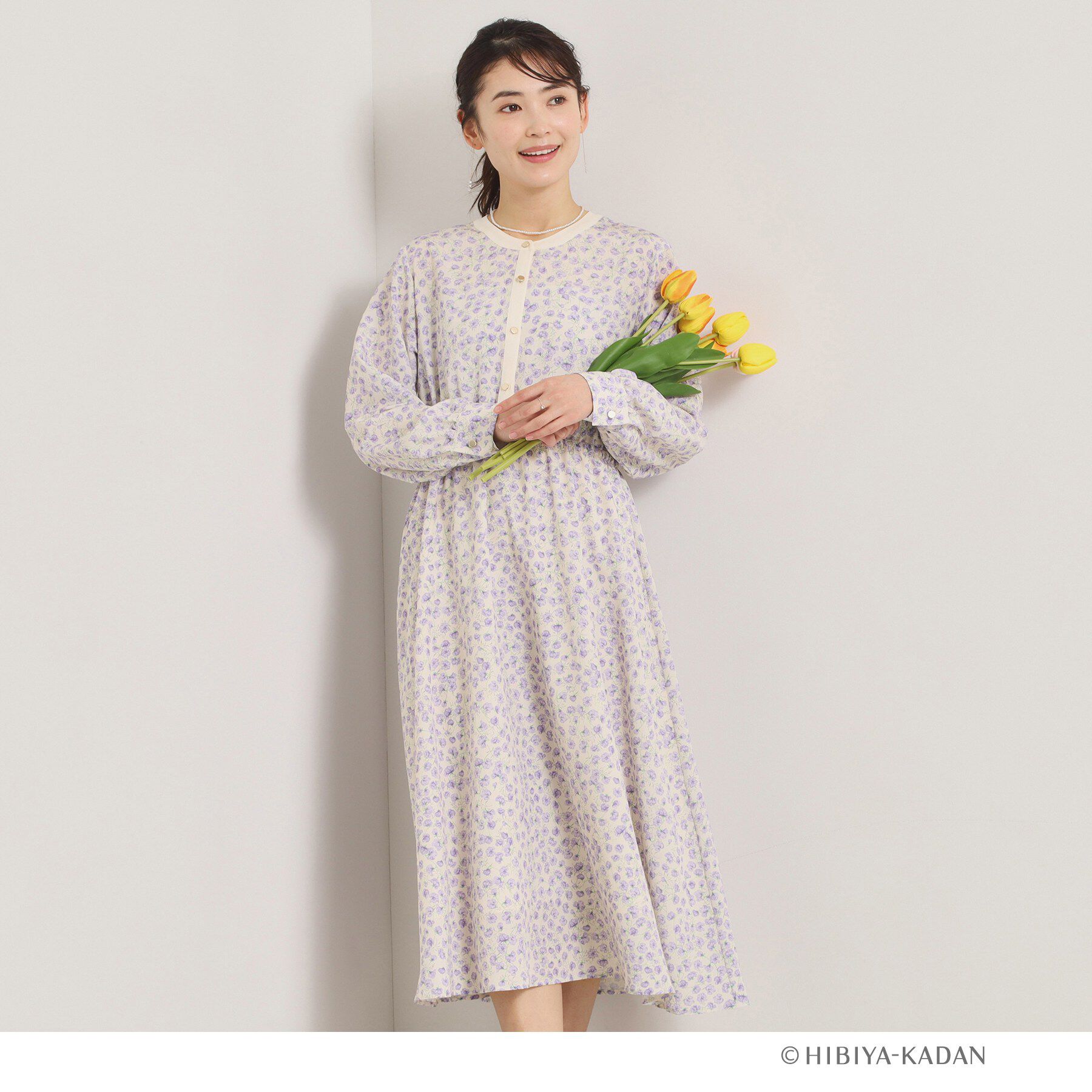 ITS&rsquo;DEMO「【ITS&rsquo;DEMO &times; HIBIYA－KADAN】楊柳ワンピース」|ワンピース|アイボリー(104)