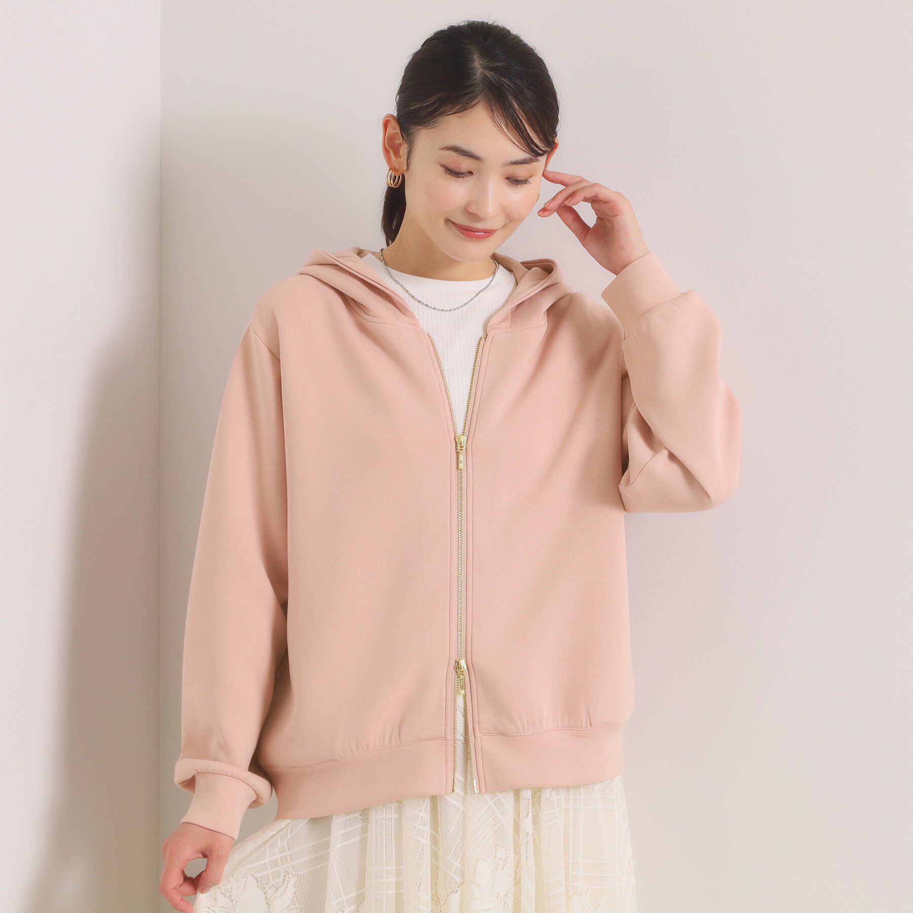 ITS&rsquo;DEMO「【花粉防止／洗濯機OK】ダンボールパーカー」|パーカー|ピンク(071)