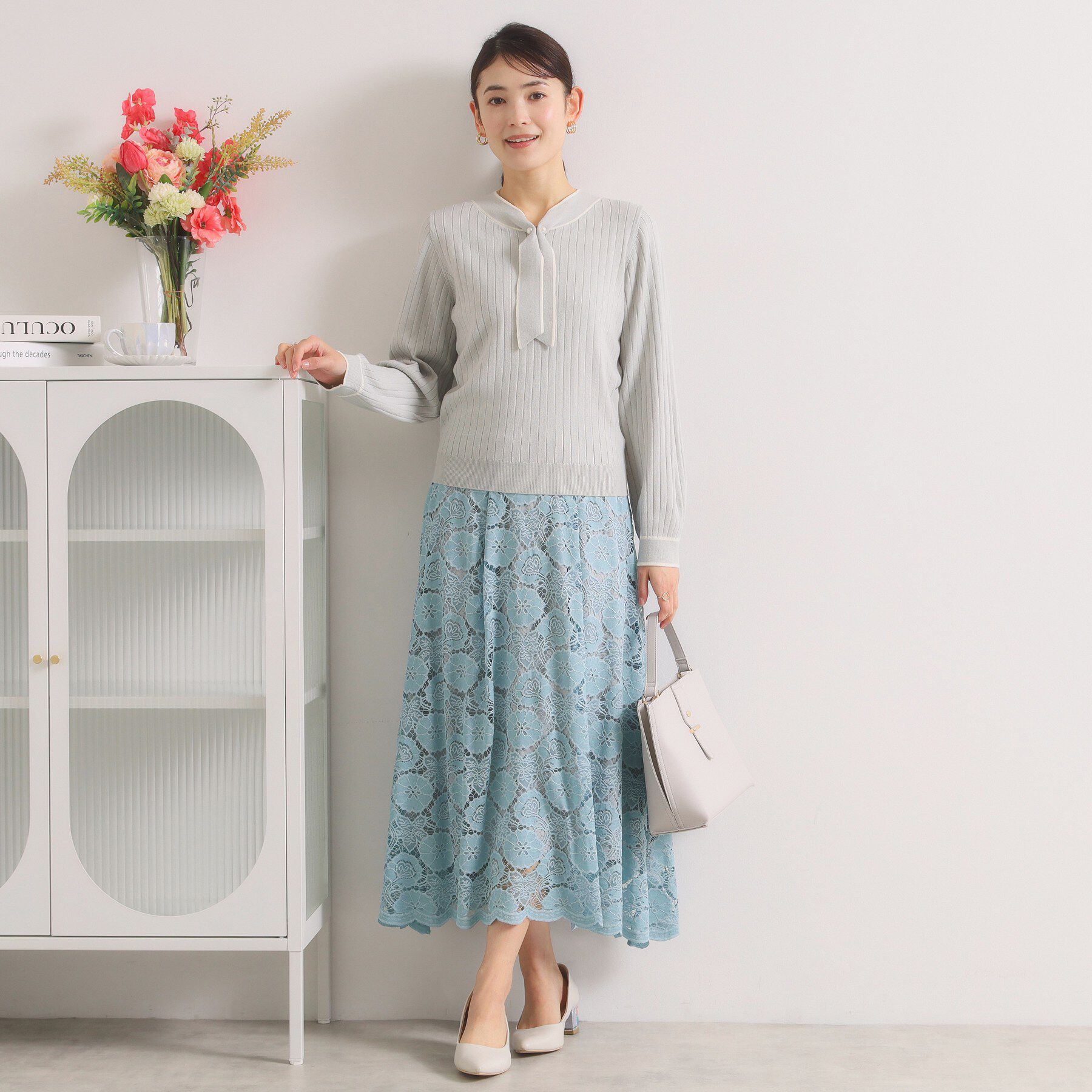 ITS&rsquo;DEMO「【手洗い可／ウエストゴム】レーススカート」|スカート|