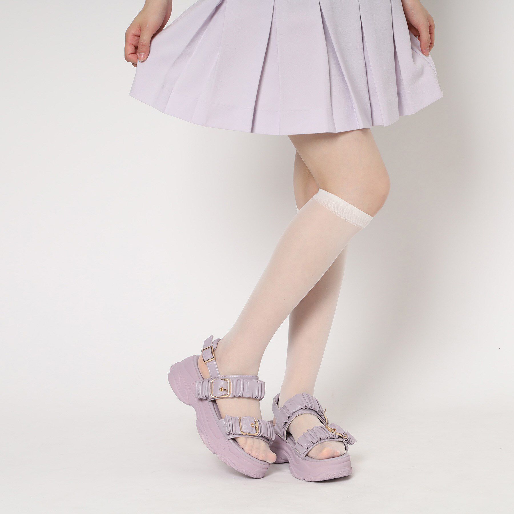 csT&P「厚底クシュクシュベルトスポサン」|サンダル|