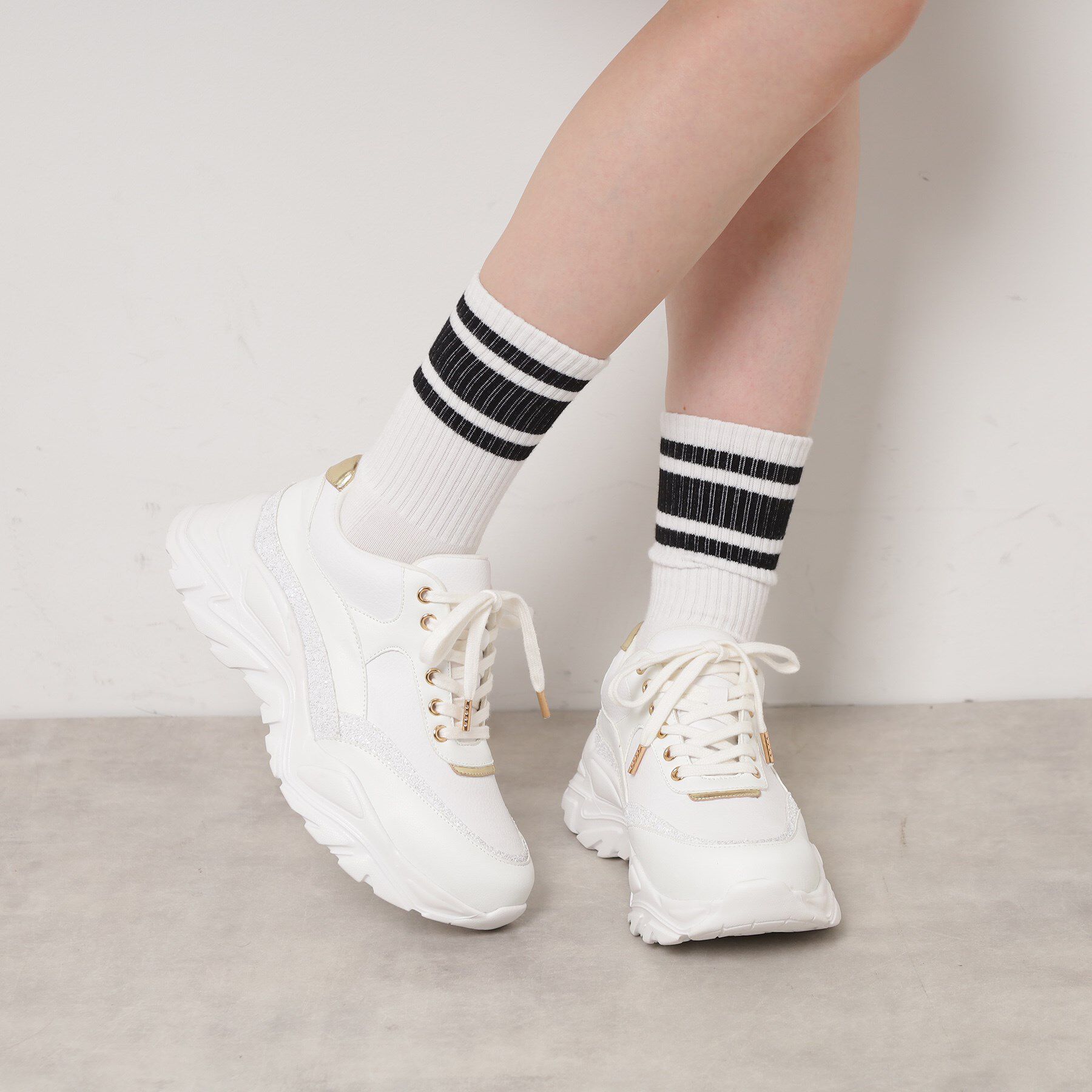 ESPERANZA「グリッターラインスニーカー」|スニーカー|