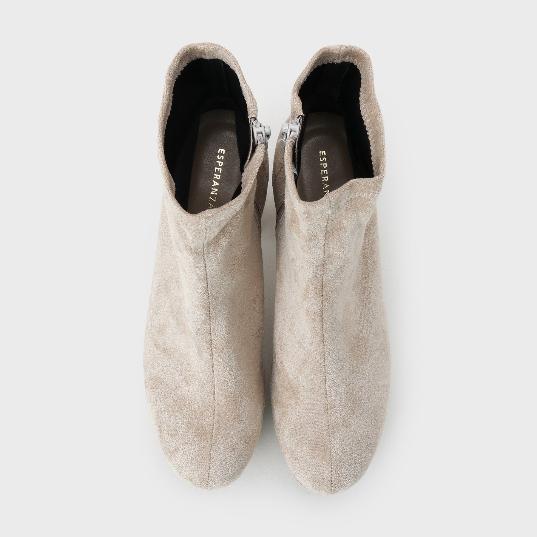 ESPERANZA「【ラク盛り／ショートブーツ】リピーター続出／脚長美脚 ゴールドライン厚底ショートブーツ」|ショートブーツ|