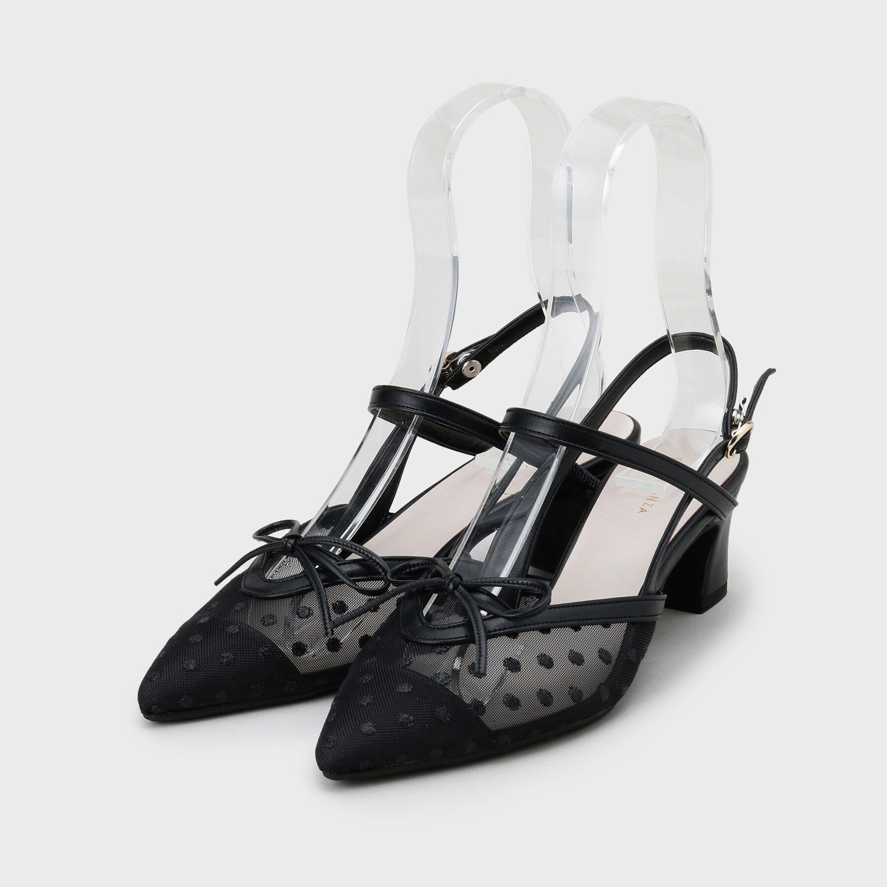 ESPERANZA「チュールリボンバックストラップパンプス」|パンプス|