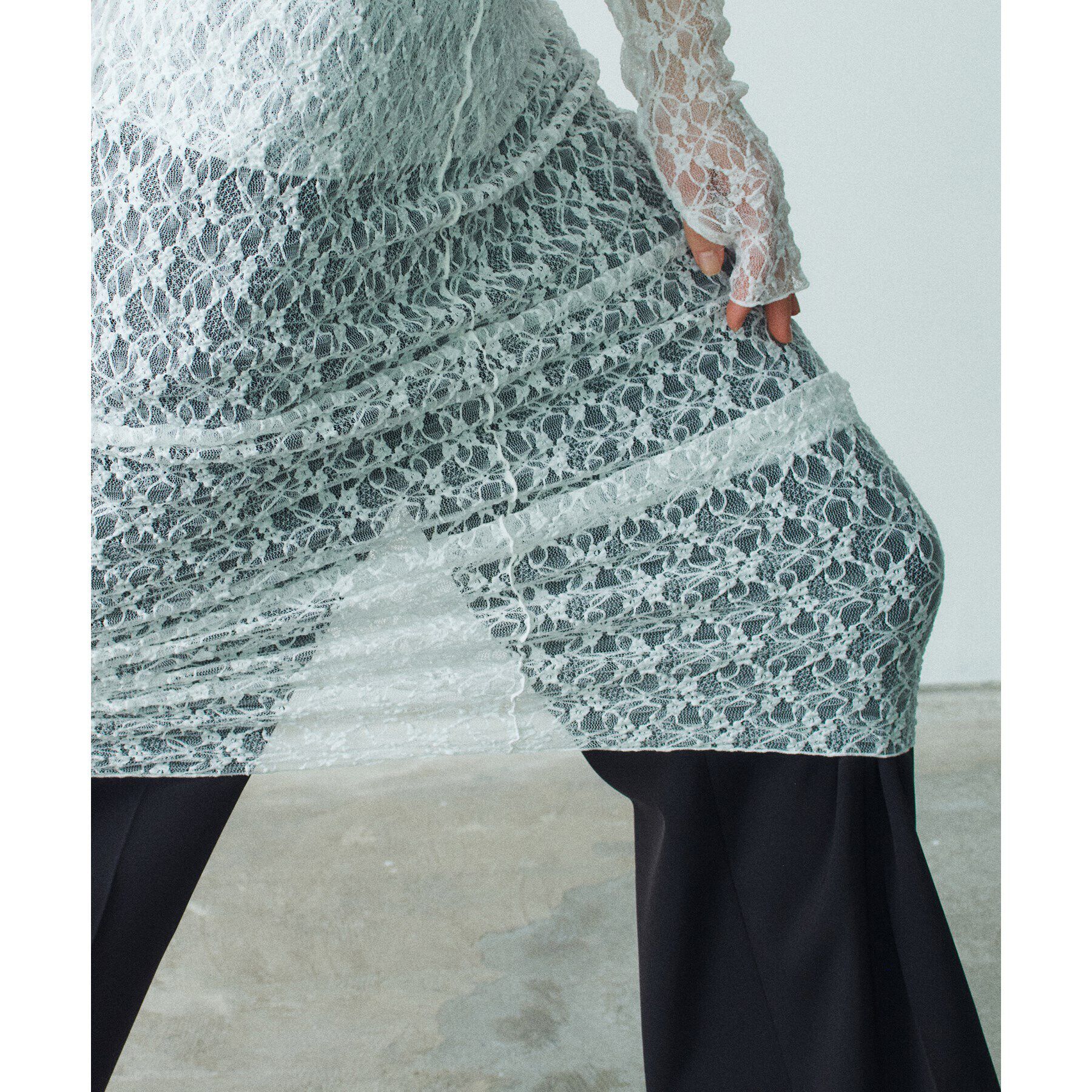 CODE A「stretch lace cami dress」|ワンピース|