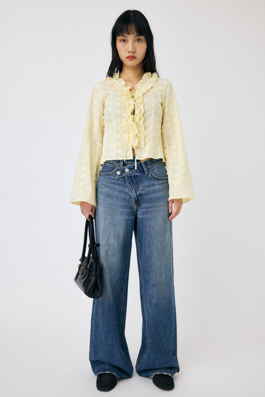 MOUSSY「FRONT TIE EYELET シャツ」|シャツ・ブラウス|