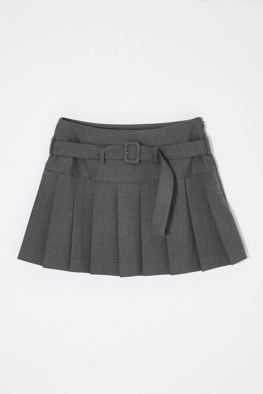 MOUSSY「LOW SLUNG PLEATED MINI スカート」|スカート|GRY