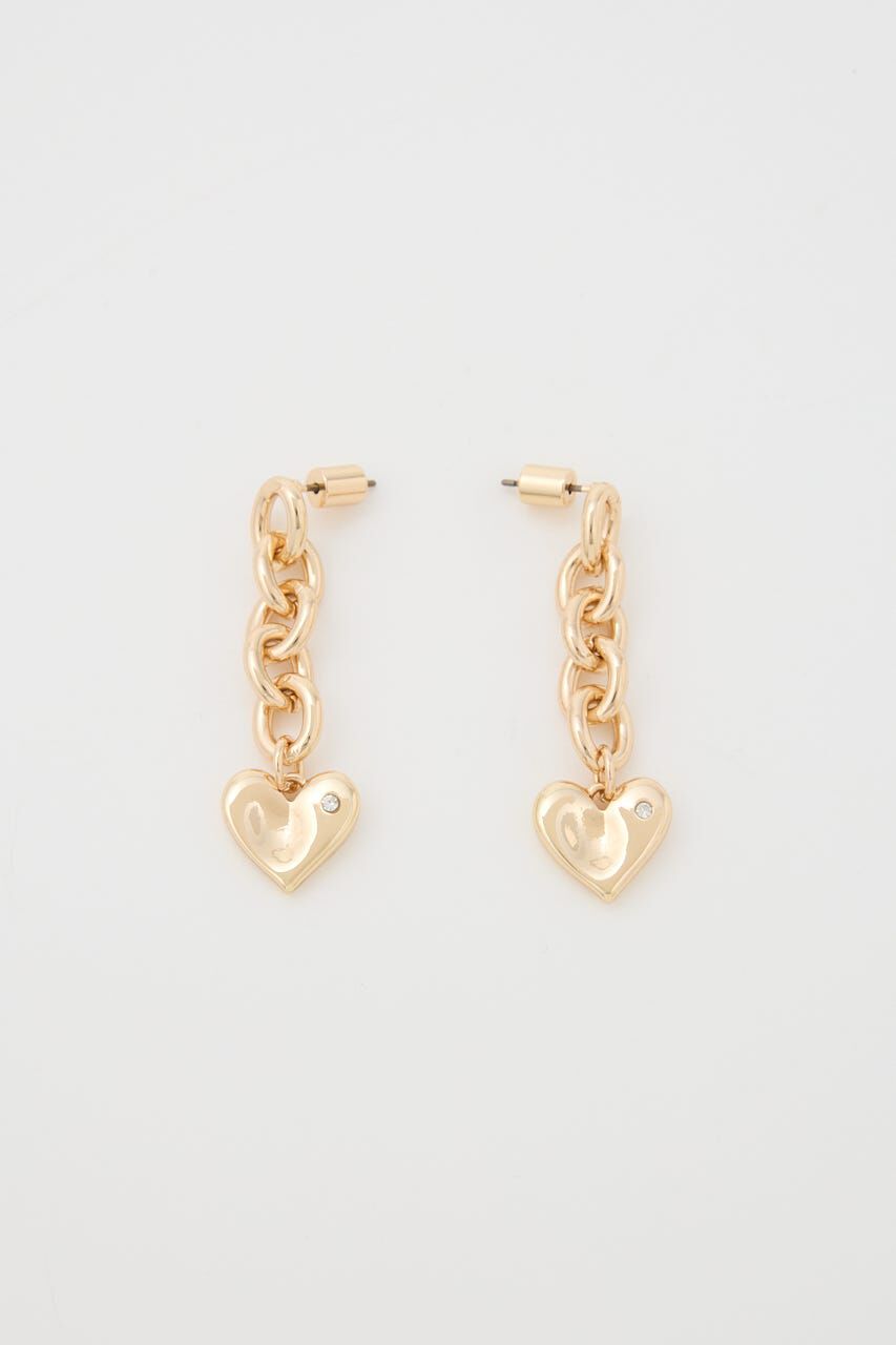 rienda「ニュアンスハートプレートピアス」|ピアス|