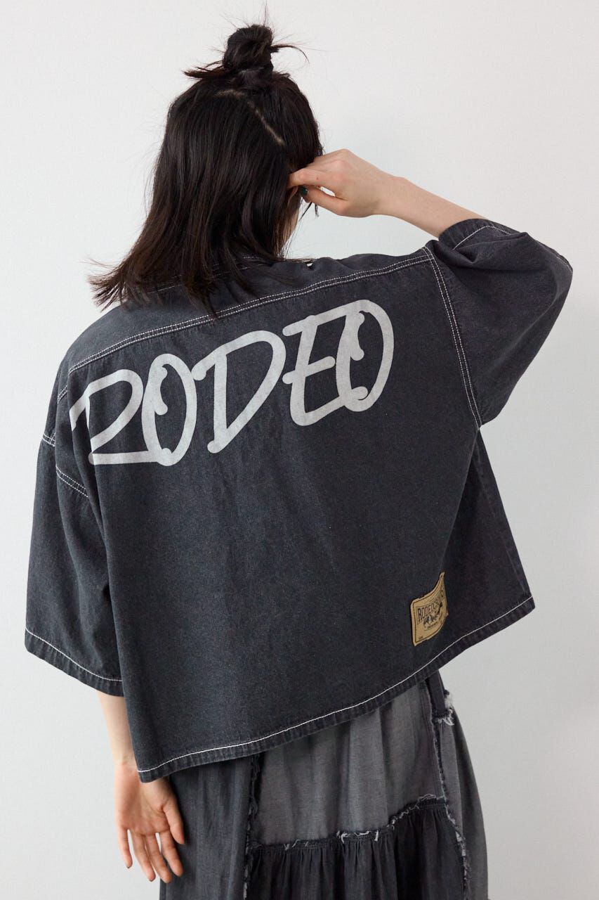 RODEO CROWNS「デニムワイドシャツ」|シャツ・ブラウス|BLK